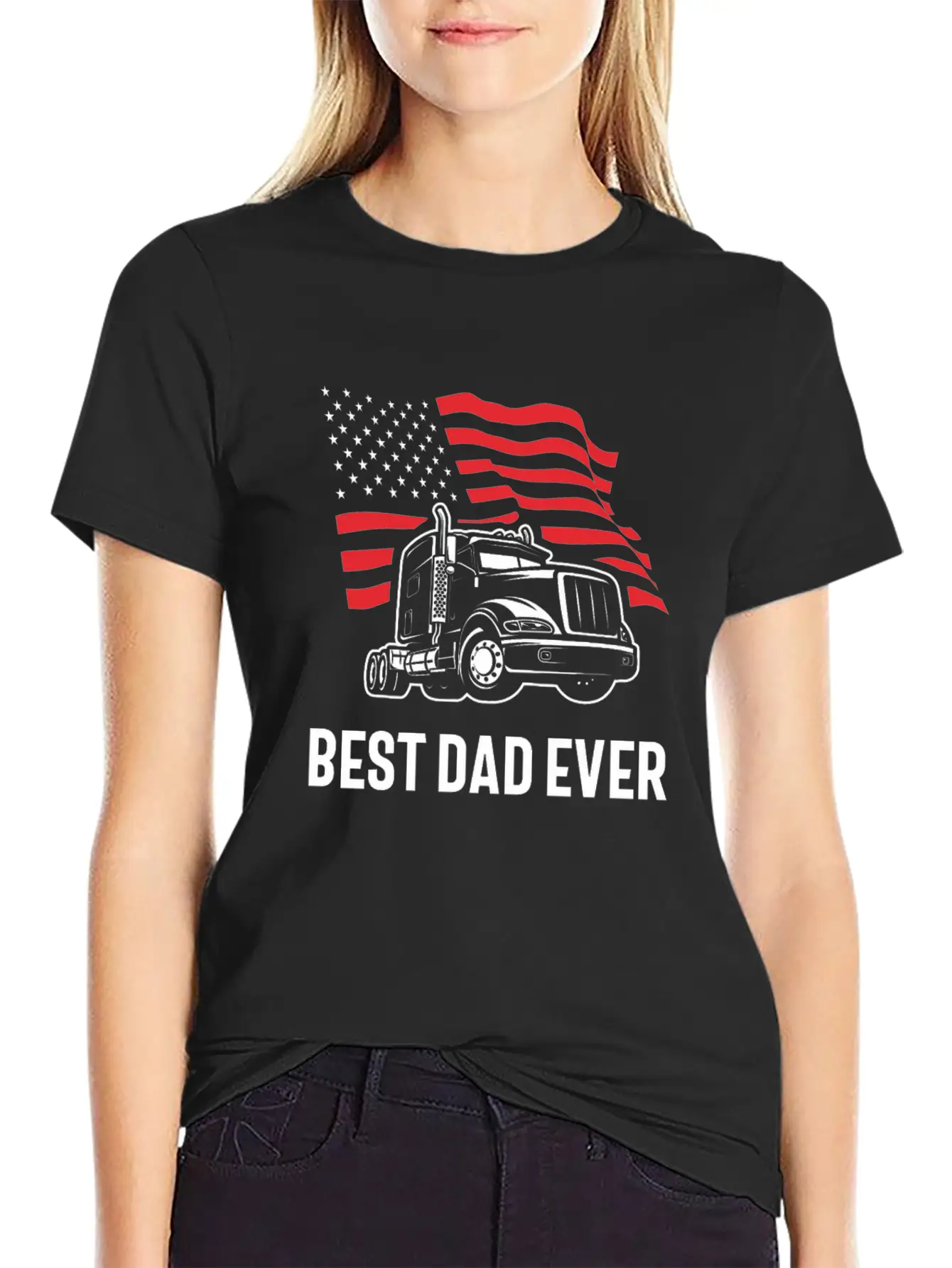 Best Dad Ever - Truck Edition Basic Graphic T-Shirt ¨C Daily Comfort In Soft Cotton