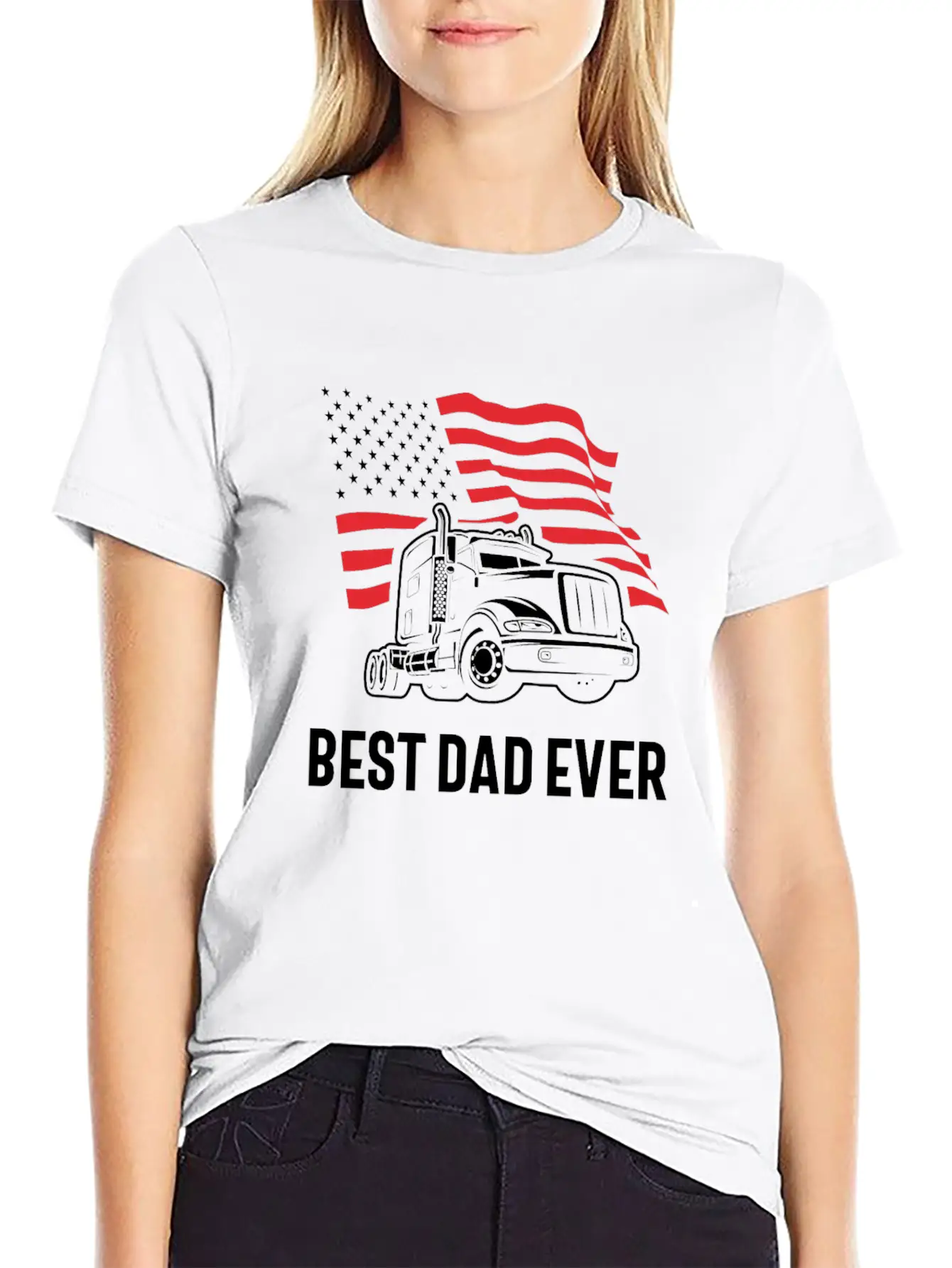 Best Dad Ever - Truck Edition Basic Graphic T-Shirt ¨C Daily Comfort In Soft Cotton