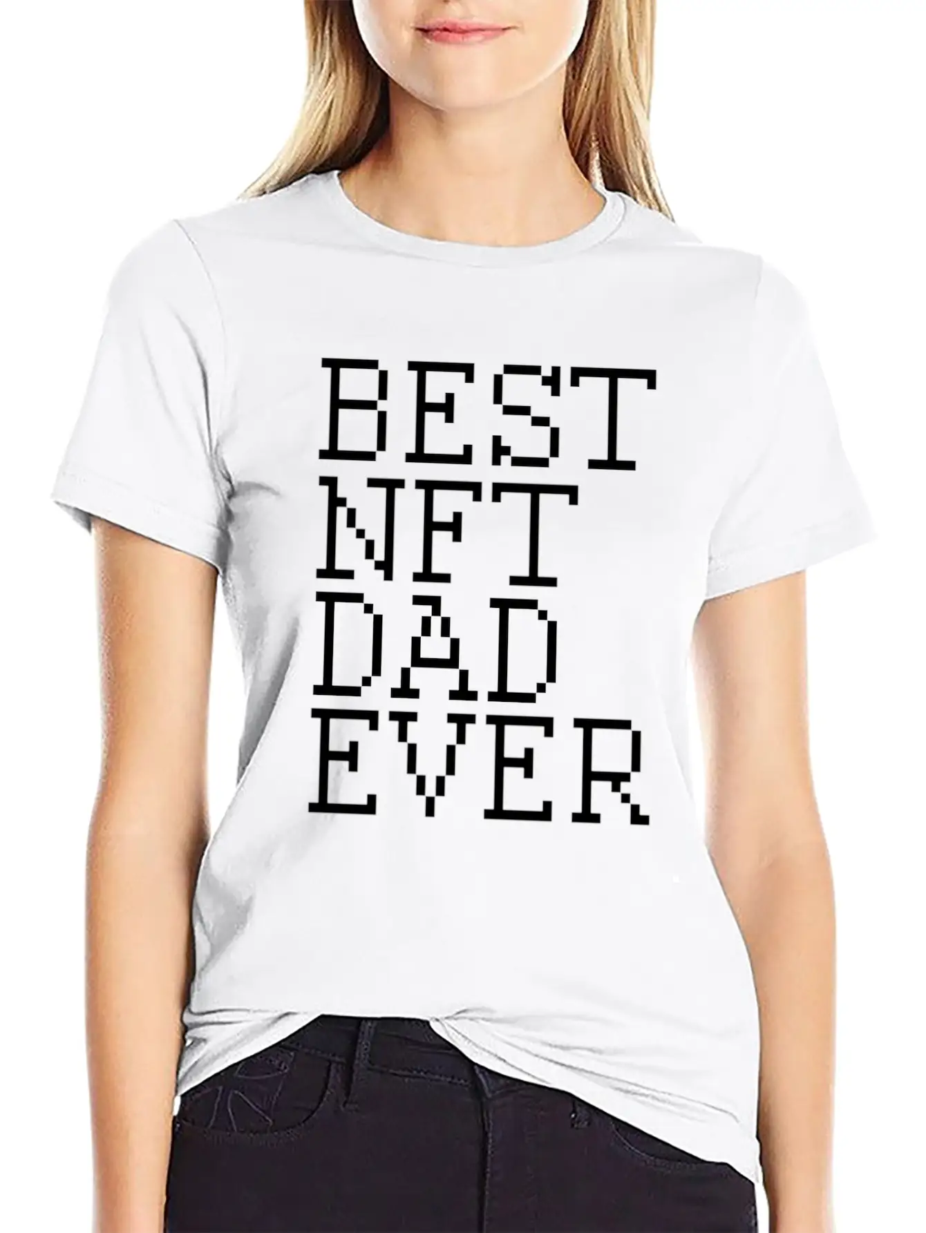 Best NFT Dad Ever Non-Fungible Token Crypto Art Essential Cotton Tee For Daily Outfits ¨C Unisex Style