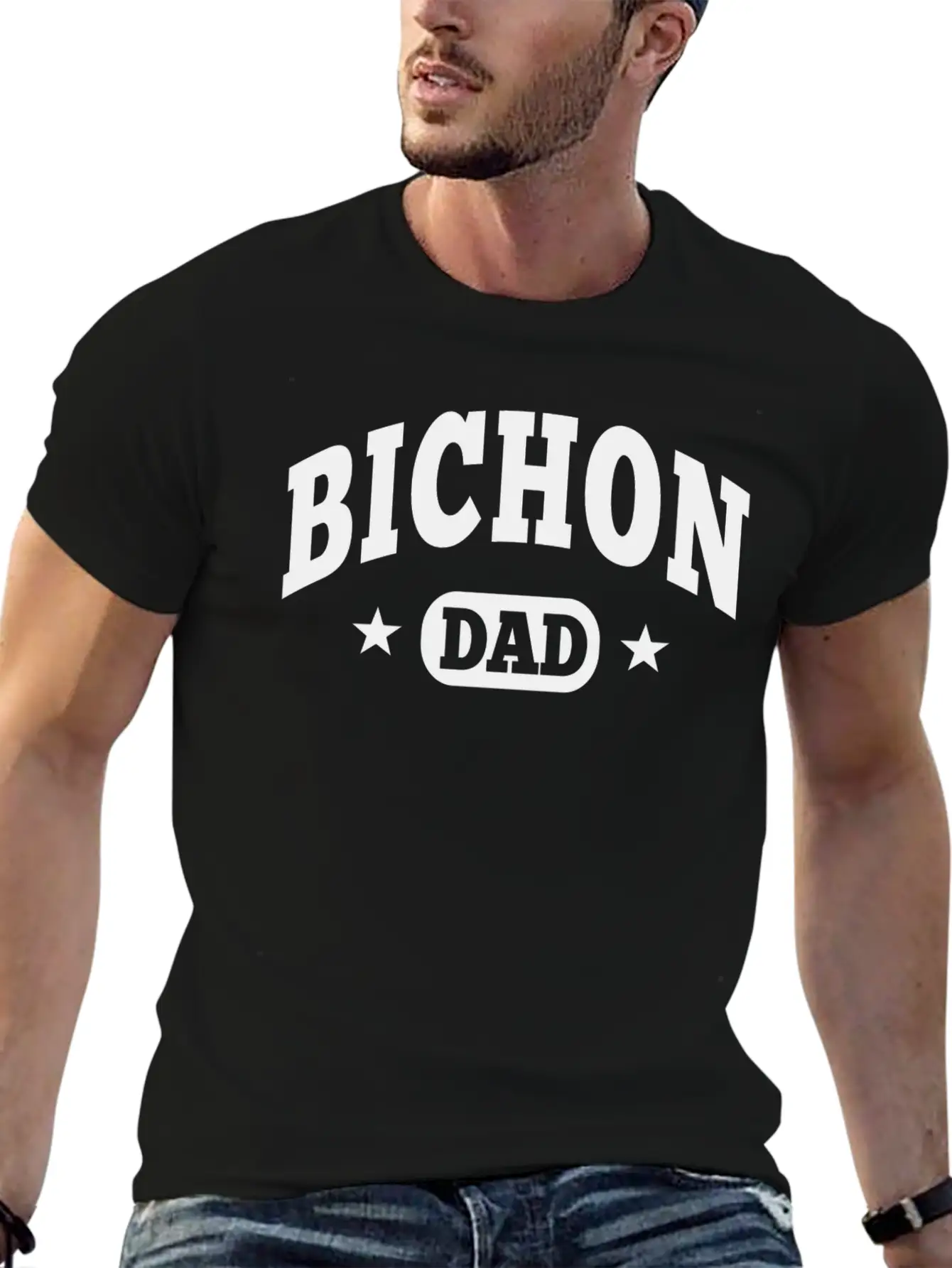 Bichon Dad Essential Cotton Tee For Daily Outfits ¨C Unisex Style
