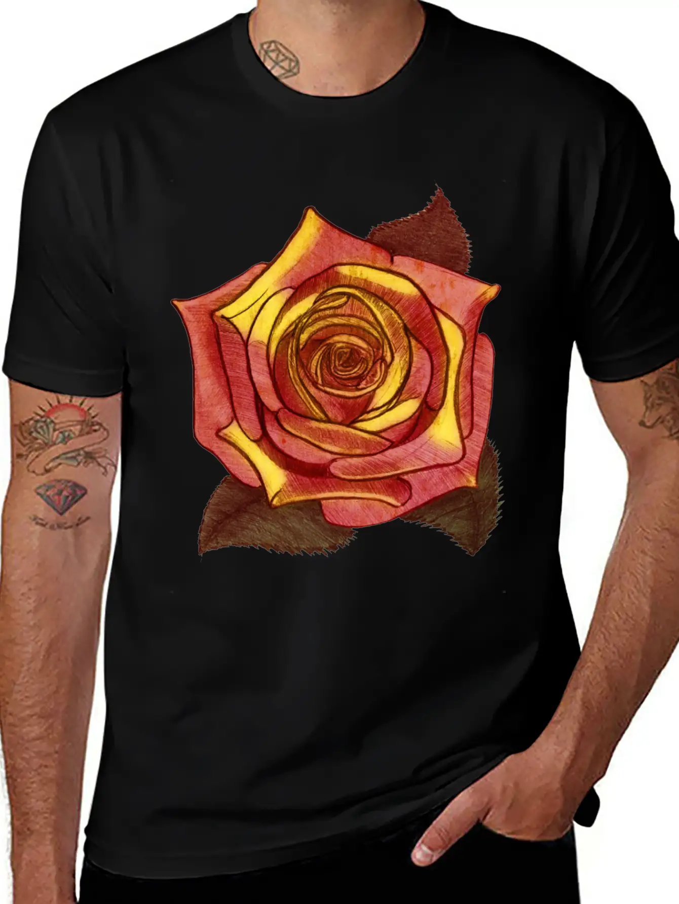 Big Red Rose Flower Beautiful Art Love Gardener Soft Cotton Short Sleeve Tee ¨C Unisex Wardrobe Staple