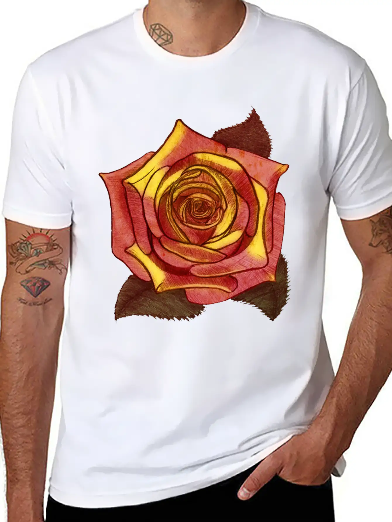 Big Red Rose Flower Beautiful Art Love Gardener Soft Cotton Short Sleeve Tee ¨C Unisex Wardrobe Staple