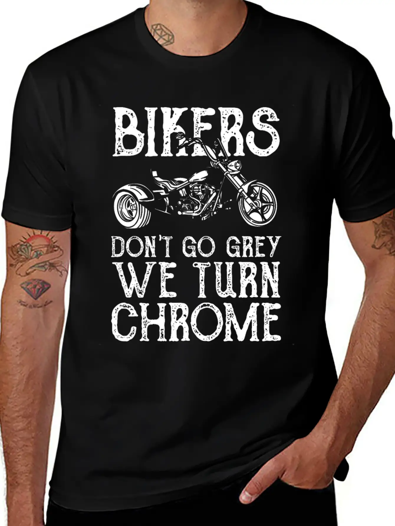 Bikers Dont Go Grey We Turn Chrome Soft Cotton Short Sleeve Tee ¨C Unisex Wardrobe Staple
