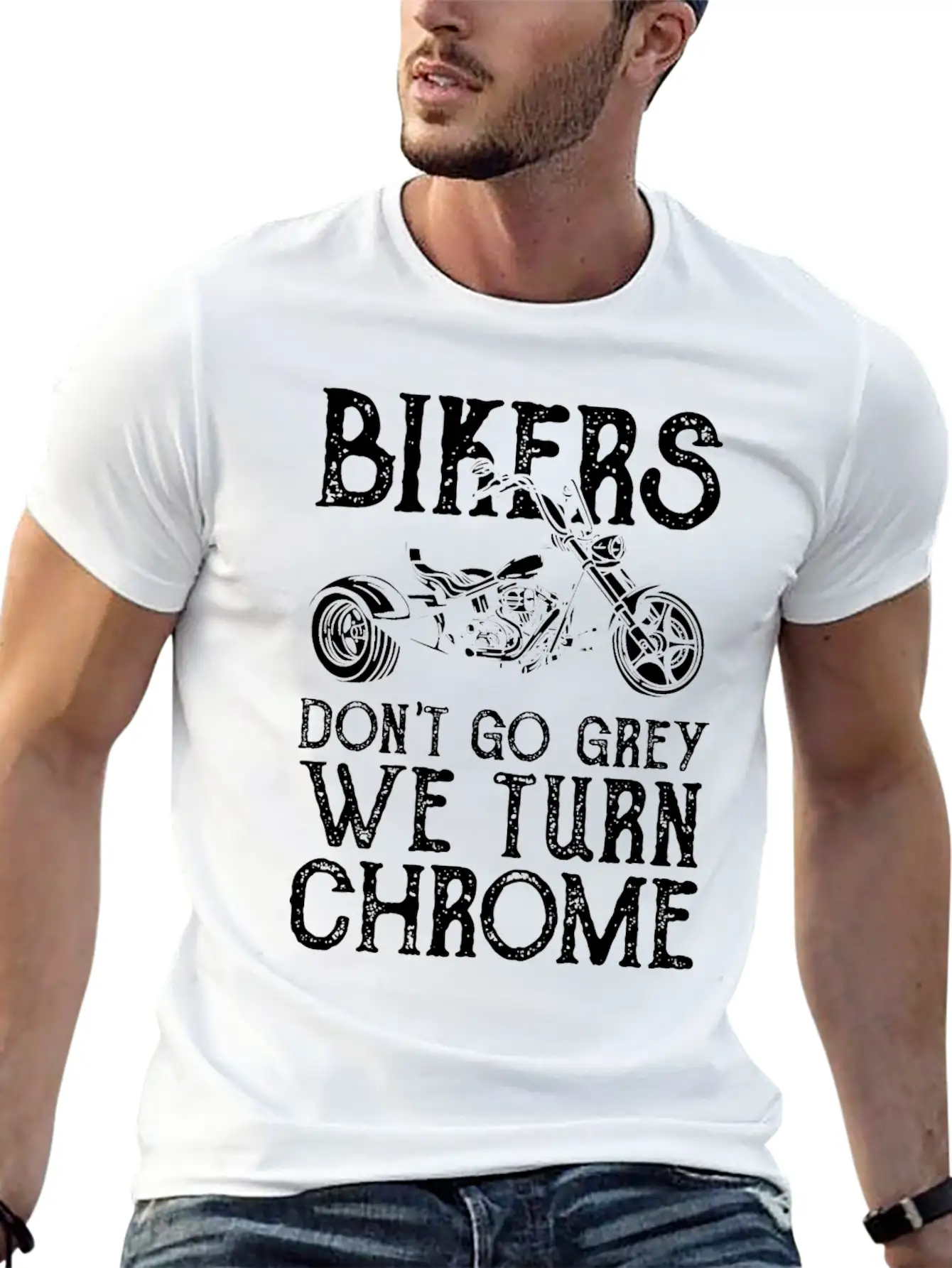 Bikers Dont Go Grey We Turn Chrome Soft Cotton Short Sleeve Tee ¨C Unisex Wardrobe Staple