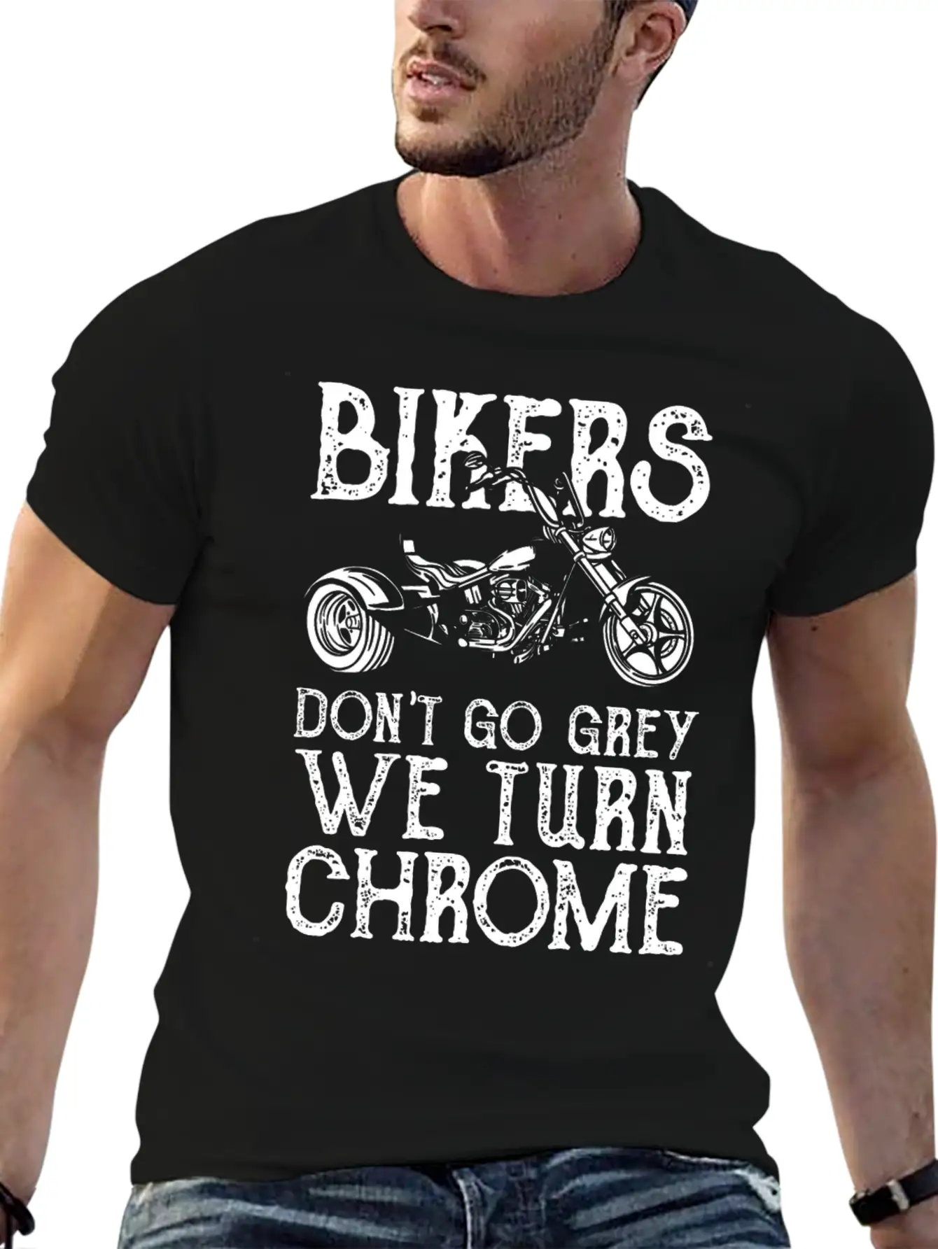 Bikers Dont Go Grey We Turn Chrome Soft Cotton Short Sleeve Tee ¨C Unisex Wardrobe Staple