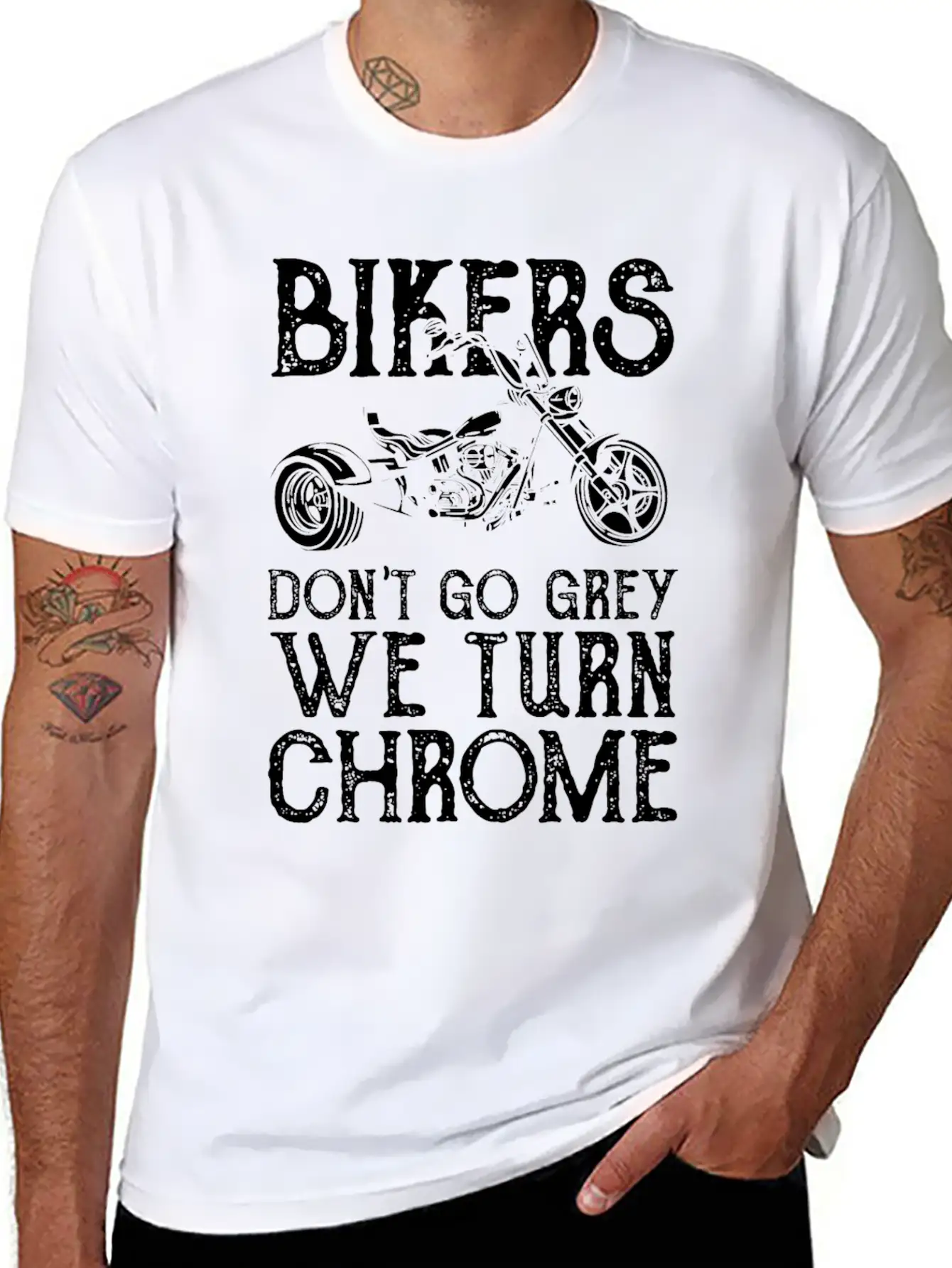 Bikers Dont Go Grey We Turn Chrome Soft Cotton Short Sleeve Tee ¨C Unisex Wardrobe Staple