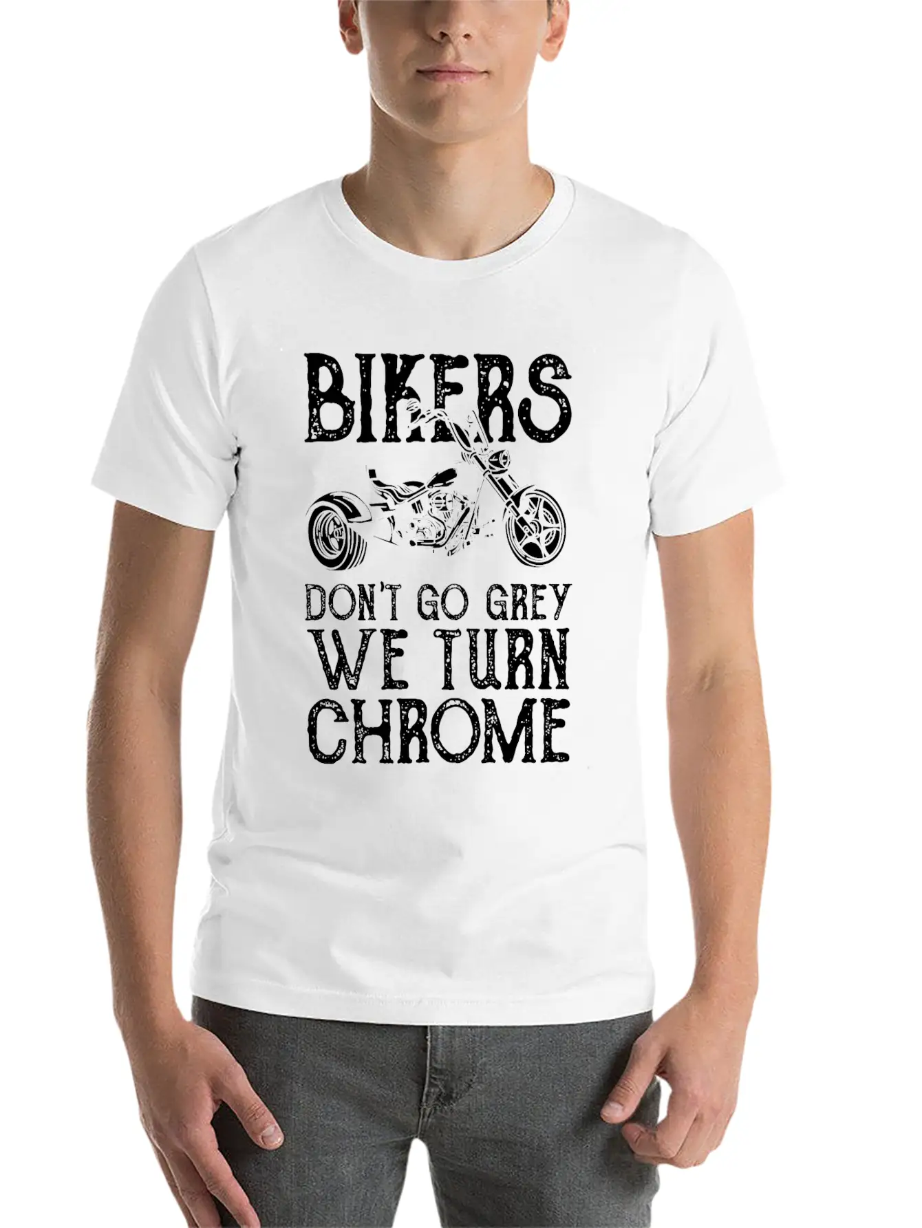 Bikers Dont Go Grey We Turn Chrome Soft Cotton Short Sleeve Tee ¨C Unisex Wardrobe Staple