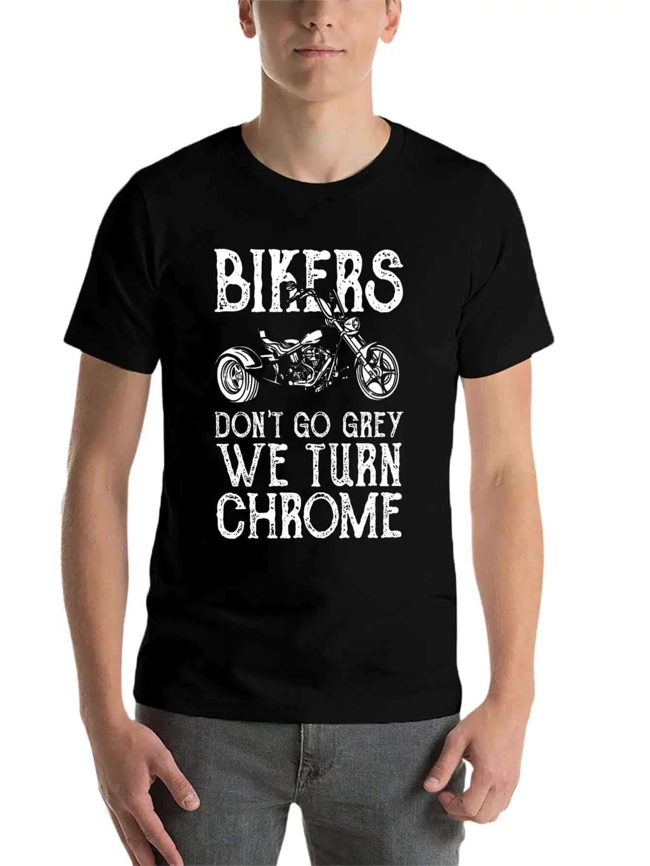 Bikers Dont Go Grey We Turn Chrome Soft Cotton Short Sleeve Tee ¨C Unisex Wardrobe Staple