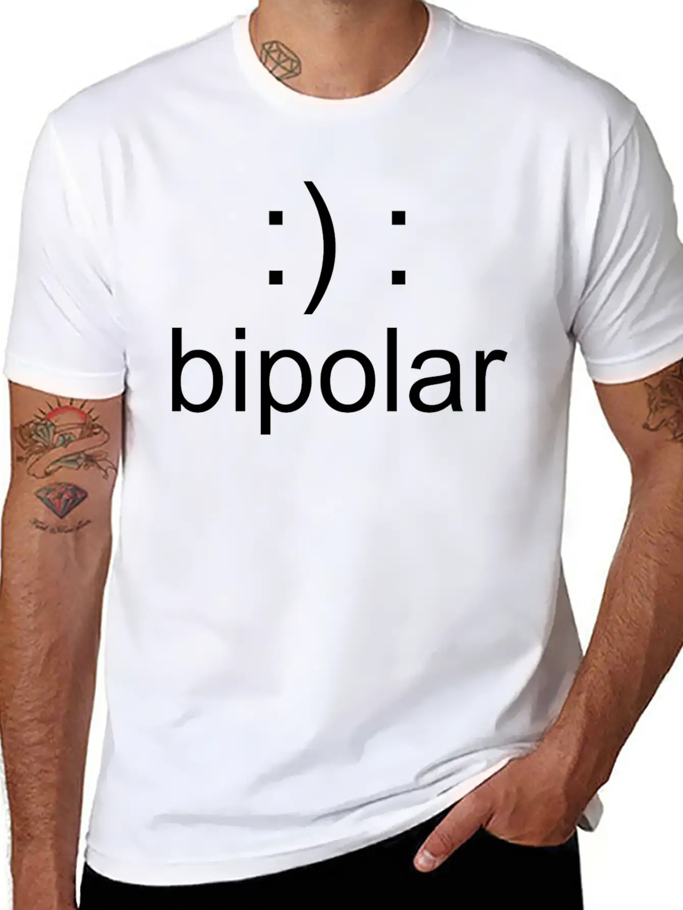 Bipolar - Not Crazy Just Bipolar Basic Graphic T-Shirt ¨C Daily Comfort In Soft Cotton