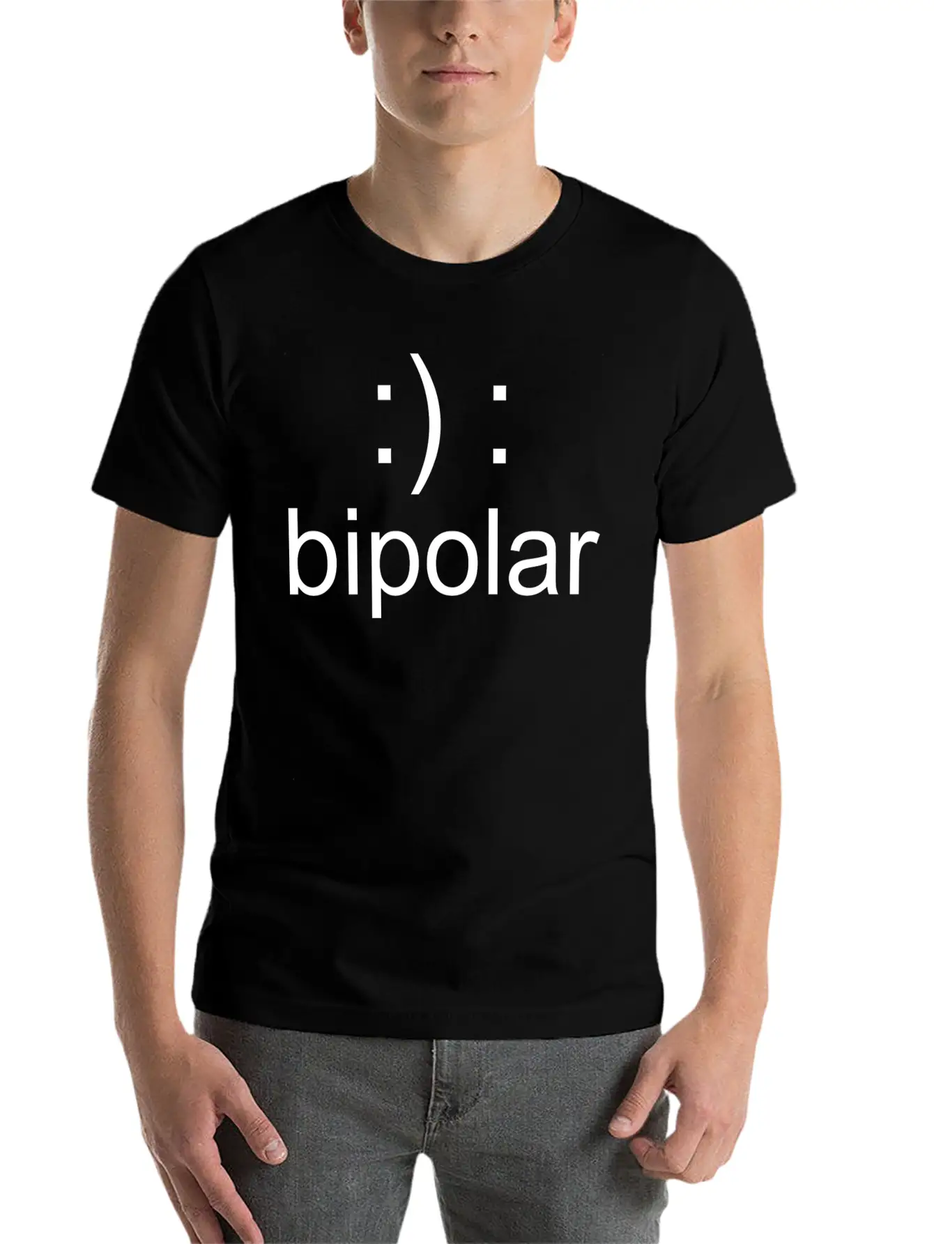 Bipolar - Not Crazy Just Bipolar Basic Graphic T-Shirt ¨C Daily Comfort In Soft Cotton
