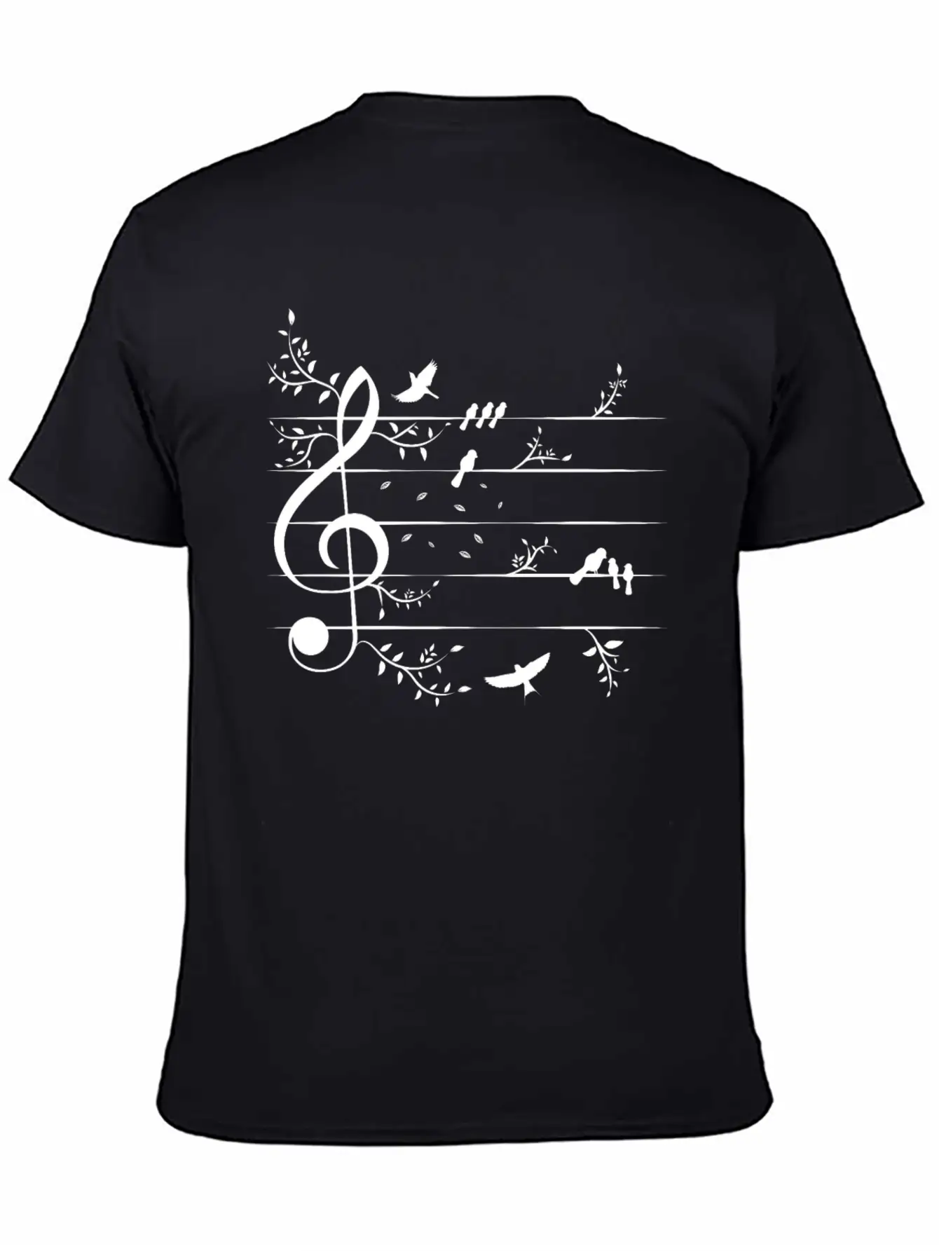 Birds Nature Musical Notes Music Soft Cotton Short Sleeve Tee ¨C Unisex Wardrobe Staple