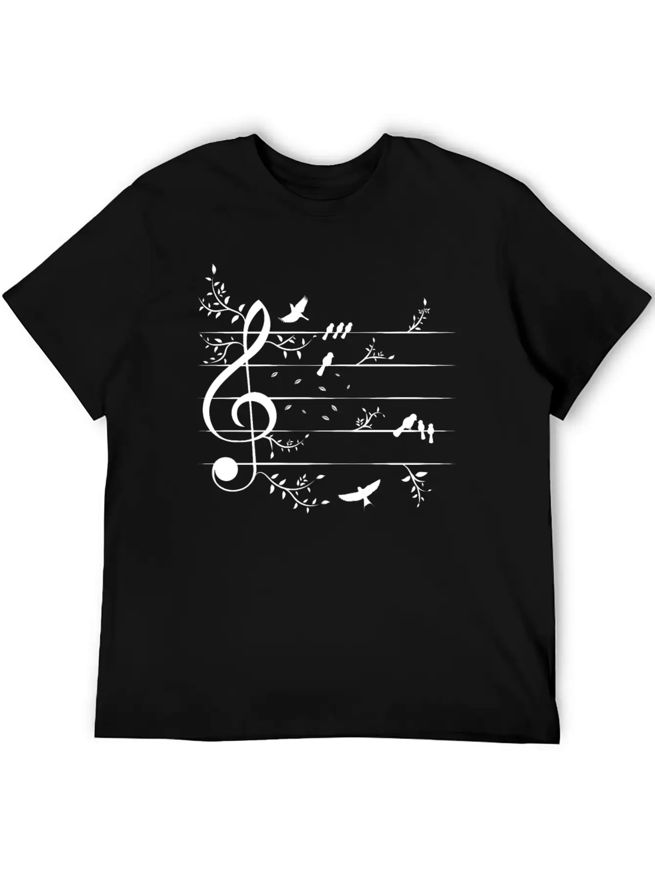Birds Nature Musical Notes Music Soft Cotton Short Sleeve Tee ¨C Unisex Wardrobe Staple