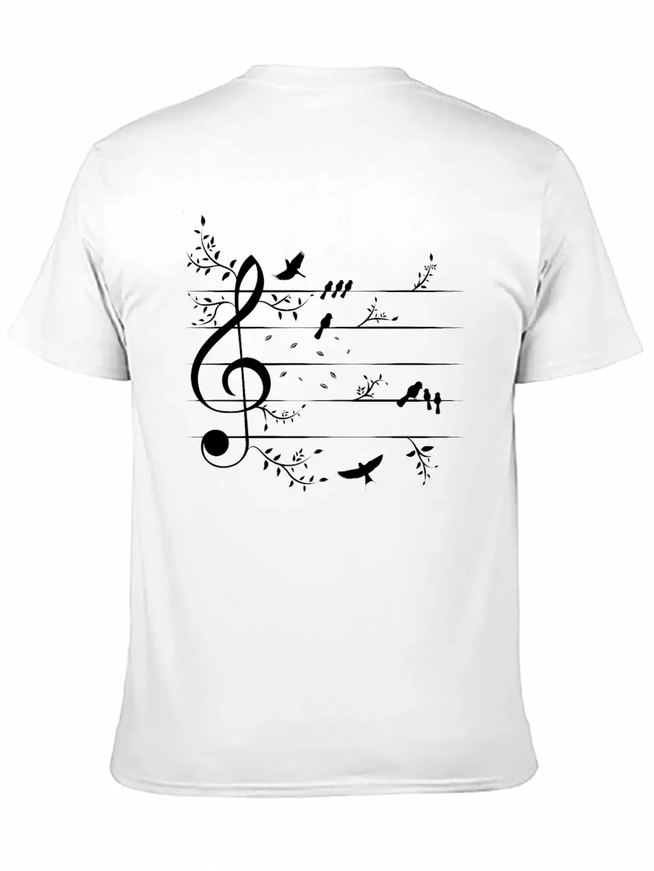 Birds Nature Musical Notes Music Soft Cotton Short Sleeve Tee ¨C Unisex Wardrobe Staple
