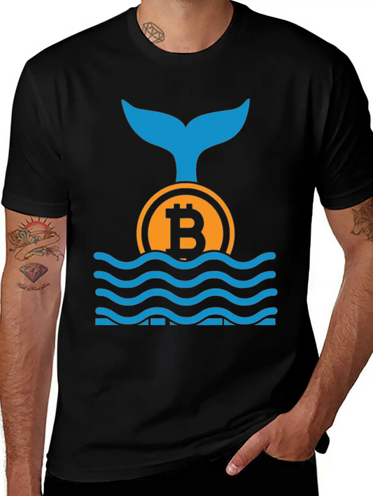Bitcoin And A Whale, Buy The Dip Essential Cotton Tee For Daily Outfits ¨C Unisex Style