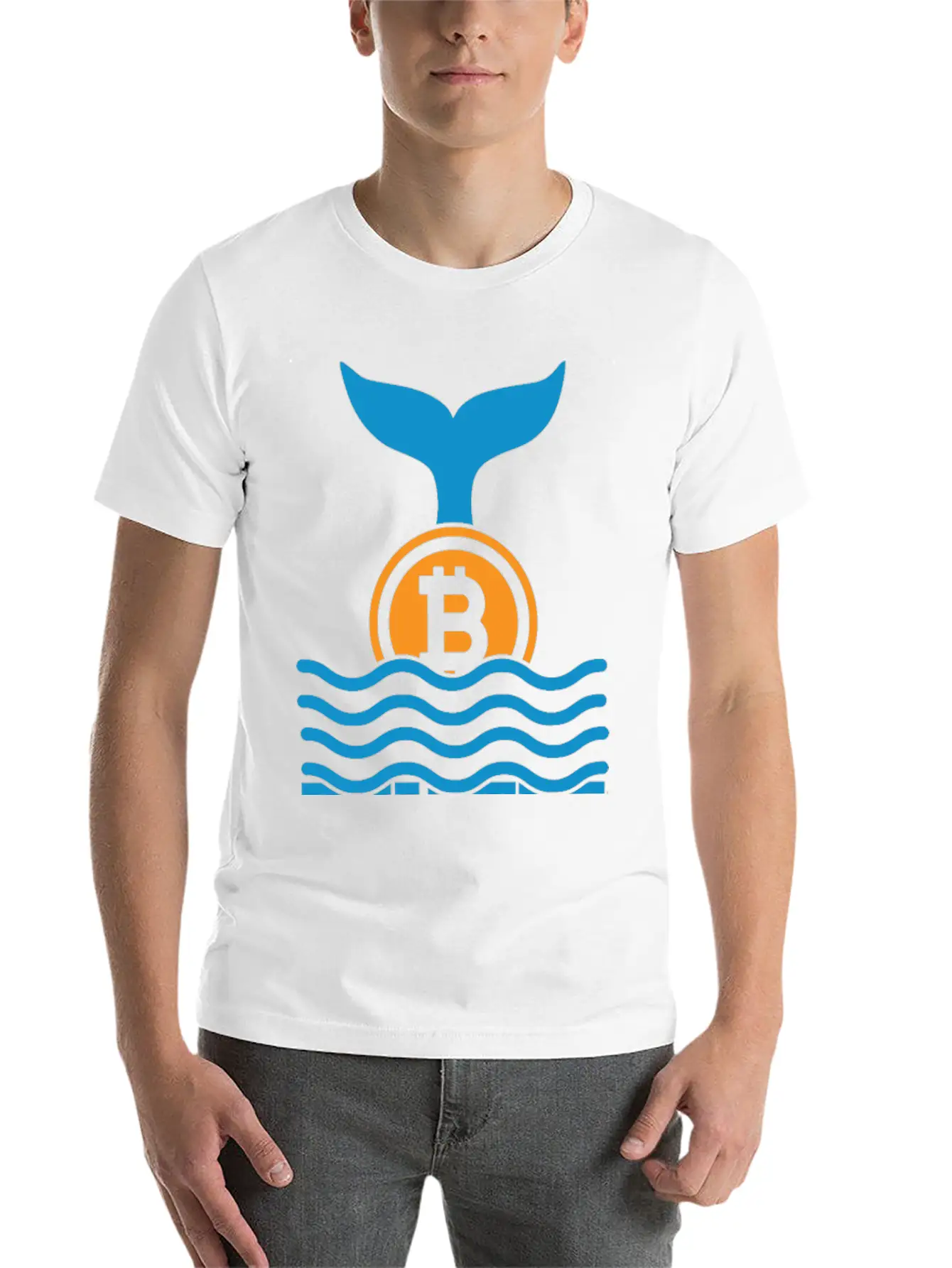 Bitcoin And A Whale, Buy The Dip Essential Cotton Tee For Daily Outfits ¨C Unisex Style