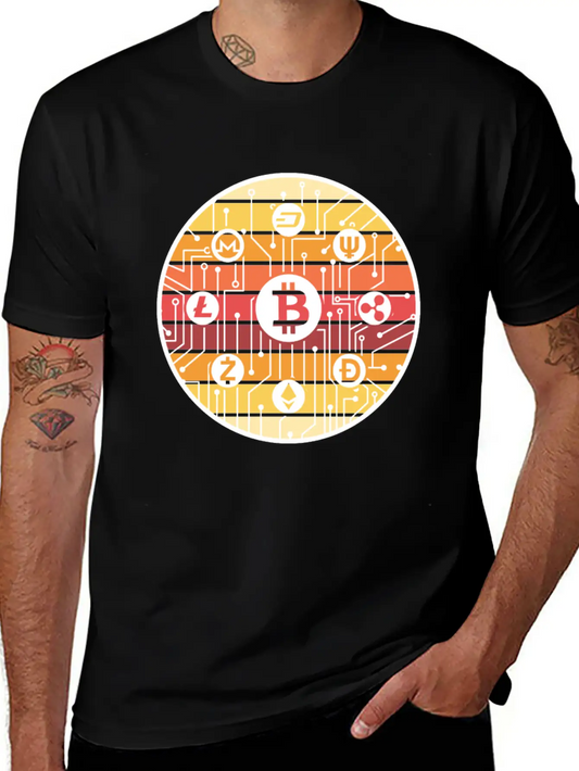 Bitcoin Crypto Blockchain Cryptocurrency BTC Lover Basic Graphic T-Shirt ¨C Daily Comfort In Soft Cotton