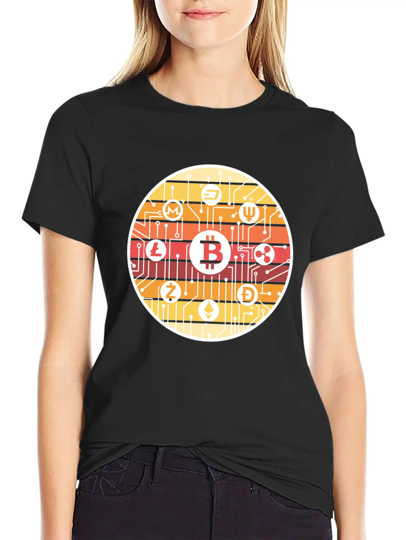 Bitcoin Crypto Blockchain Cryptocurrency BTC Lover Basic Graphic T-Shirt ¨C Daily Comfort In Soft Cotton