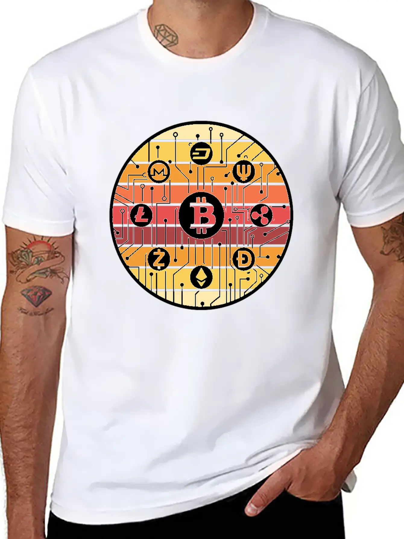 Bitcoin Crypto Blockchain Cryptocurrency BTC Lover Basic Graphic T-Shirt ¨C Daily Comfort In Soft Cotton
