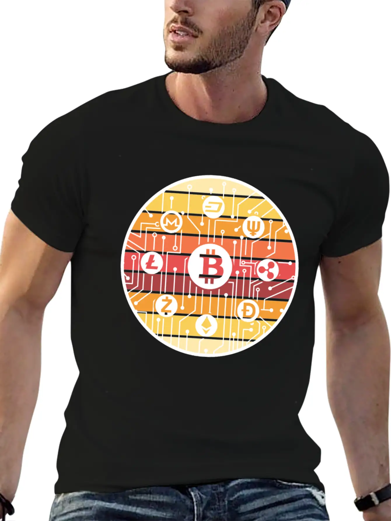 Bitcoin Crypto Blockchain Cryptocurrency BTC Lover Basic Graphic T-Shirt ¨C Daily Comfort In Soft Cotton