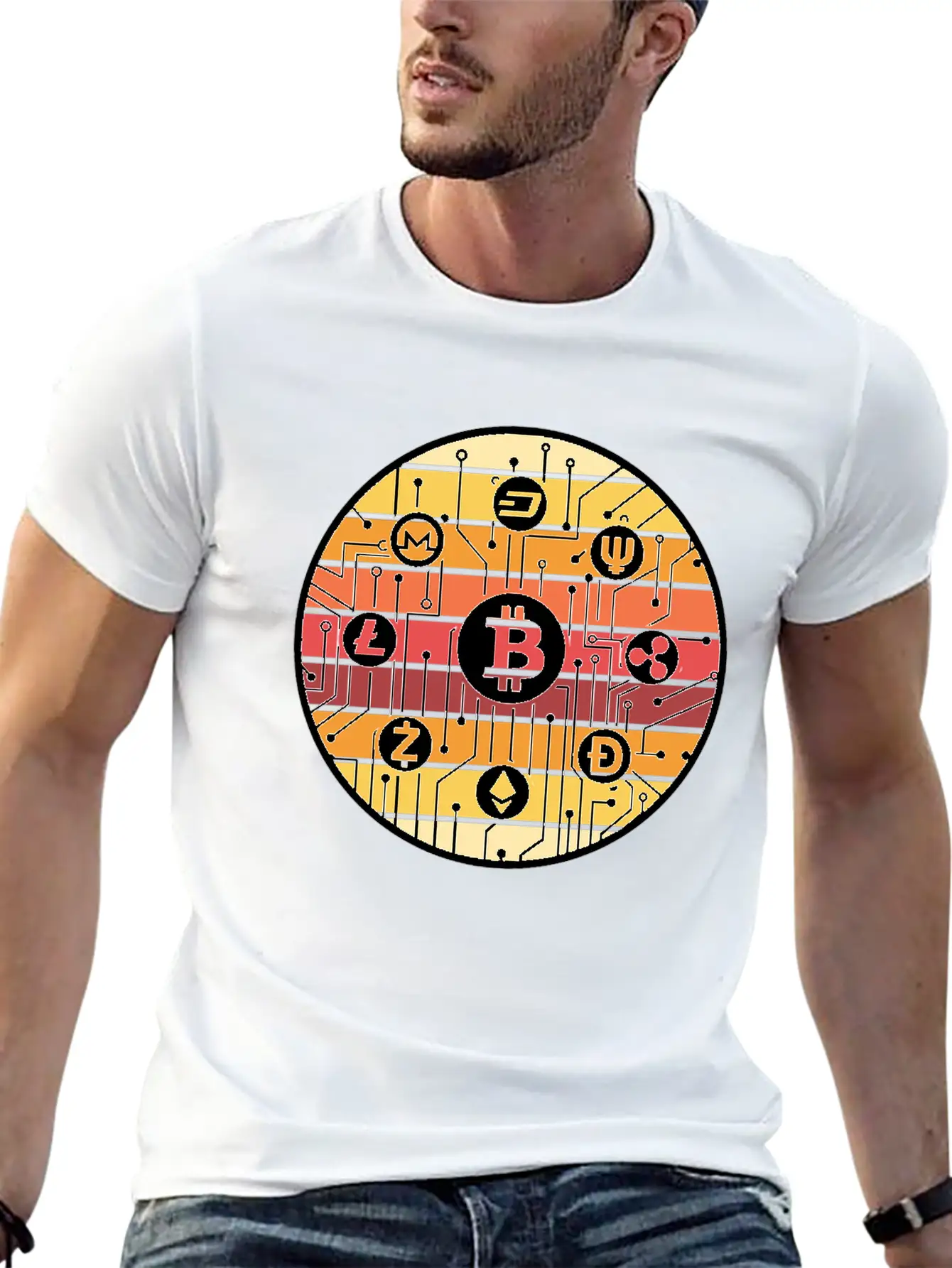 Bitcoin Crypto Blockchain Cryptocurrency BTC Lover Basic Graphic T-Shirt ¨C Daily Comfort In Soft Cotton