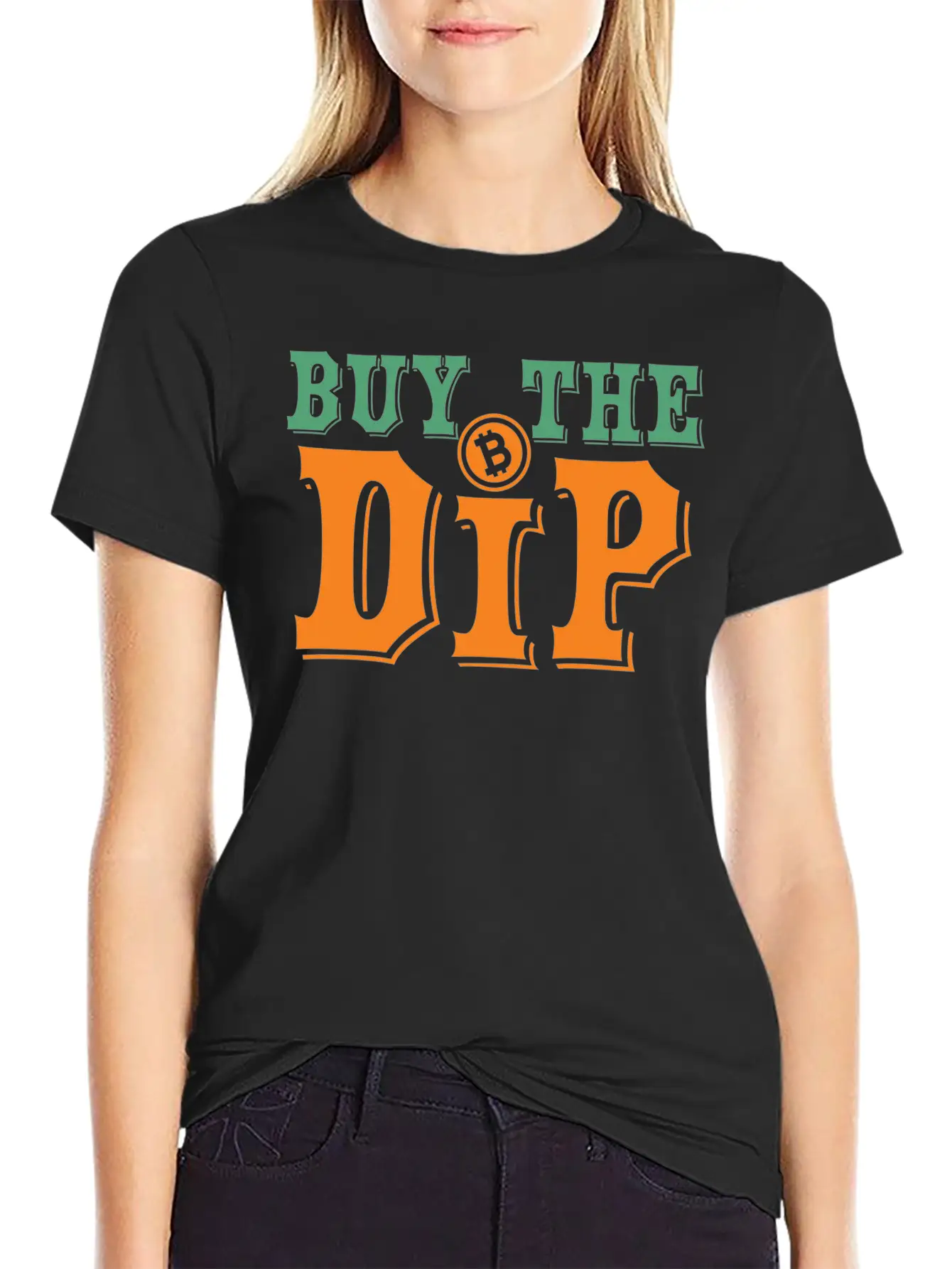 Bitcoin Crypto Buy The Dip Now Basic Graphic T-Shirt ¨C Daily Comfort In Soft Cotton
