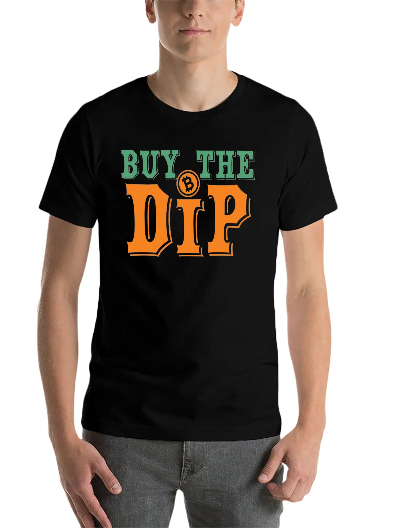Bitcoin Crypto Buy The Dip Now Basic Graphic T-Shirt ¨C Daily Comfort In Soft Cotton