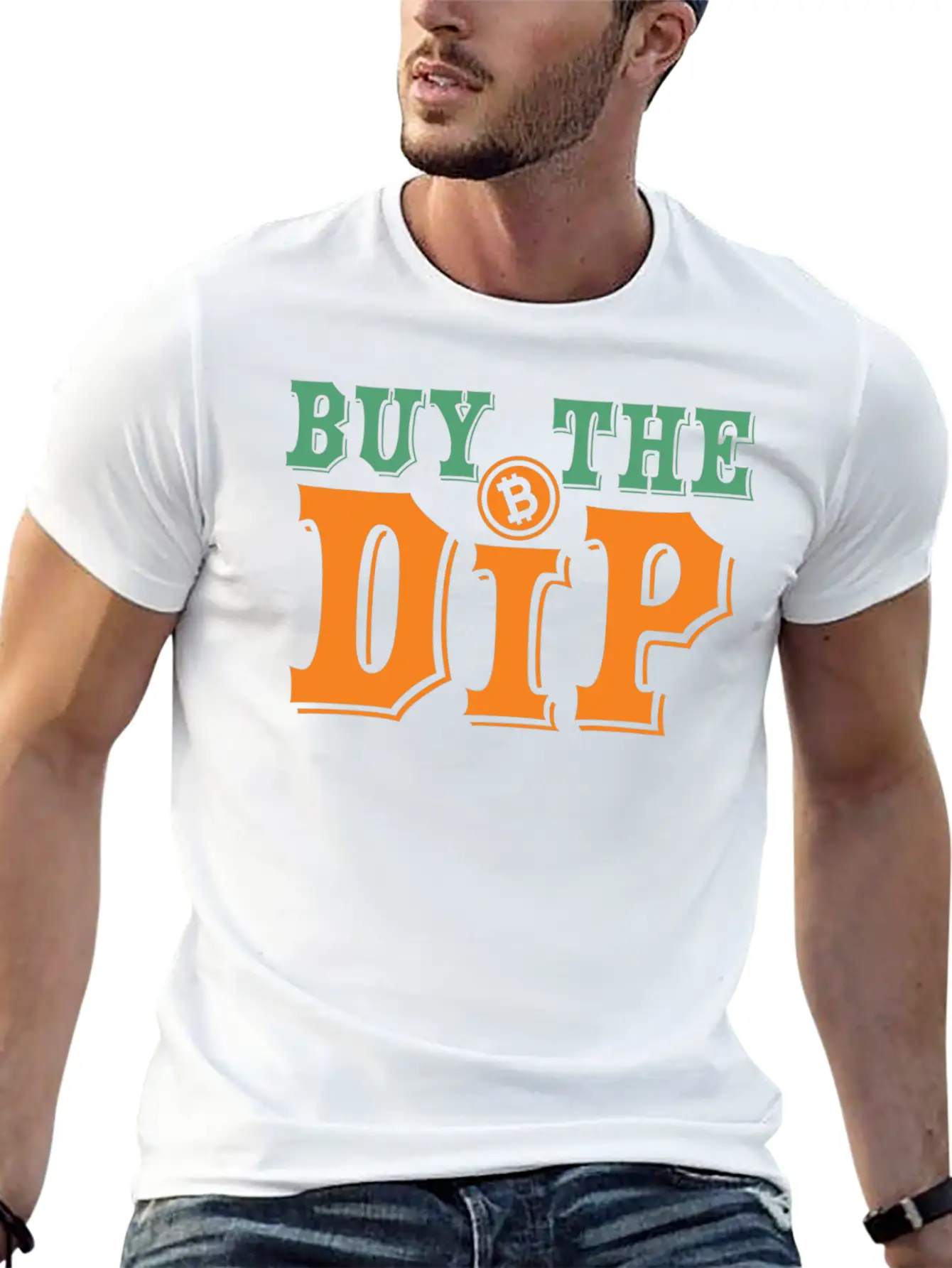 Bitcoin Crypto Buy The Dip Now Basic Graphic T-Shirt ¨C Daily Comfort In Soft Cotton