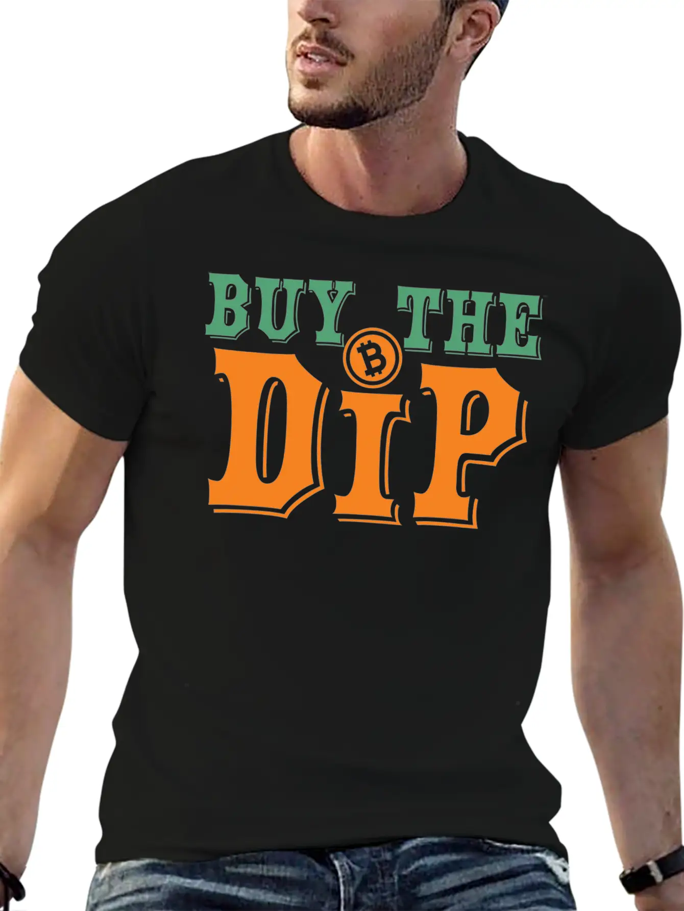 Bitcoin Crypto Buy The Dip Now Basic Graphic T-Shirt ¨C Daily Comfort In Soft Cotton