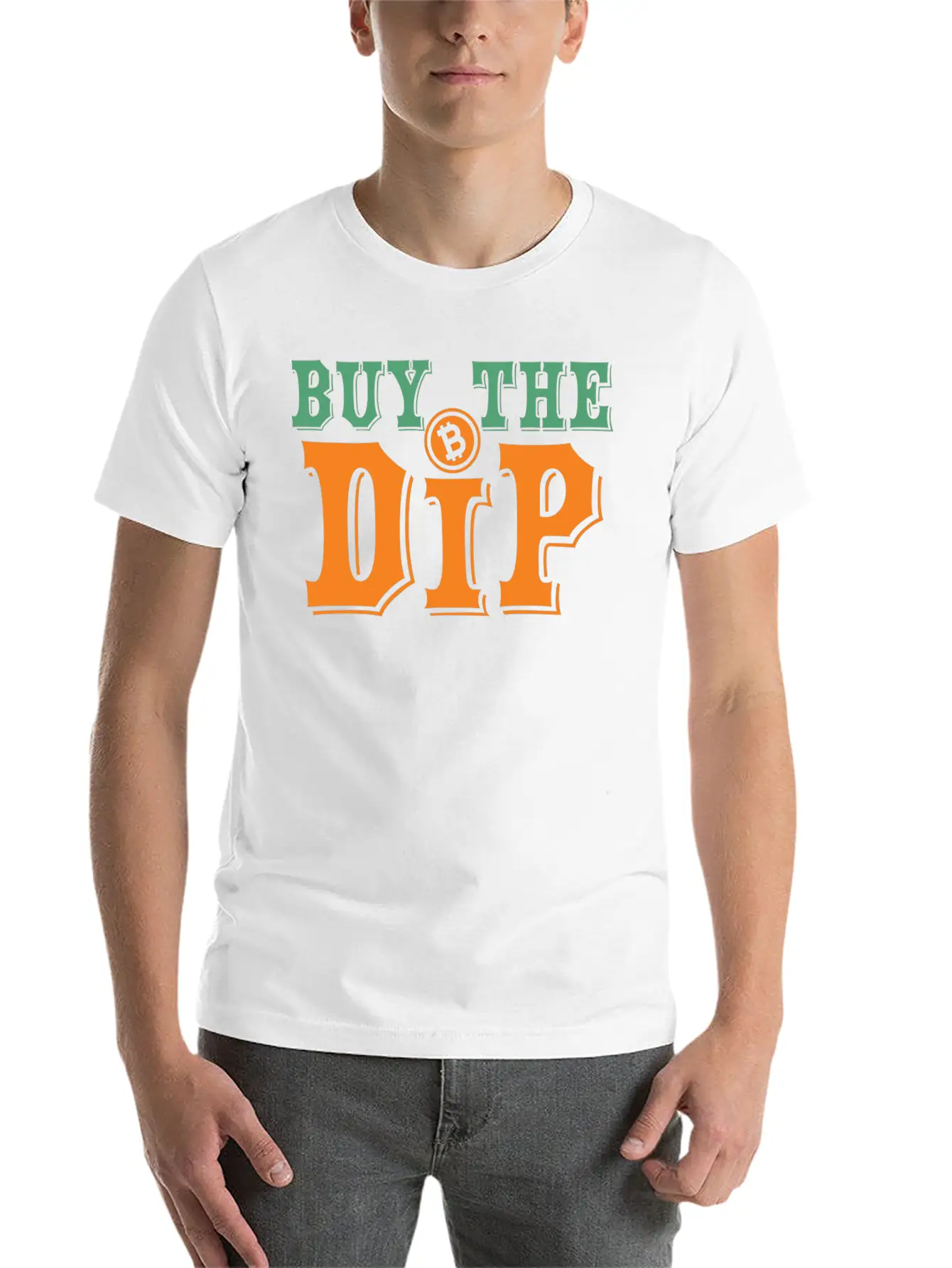 Bitcoin Crypto Buy The Dip Now Basic Graphic T-Shirt ¨C Daily Comfort In Soft Cotton