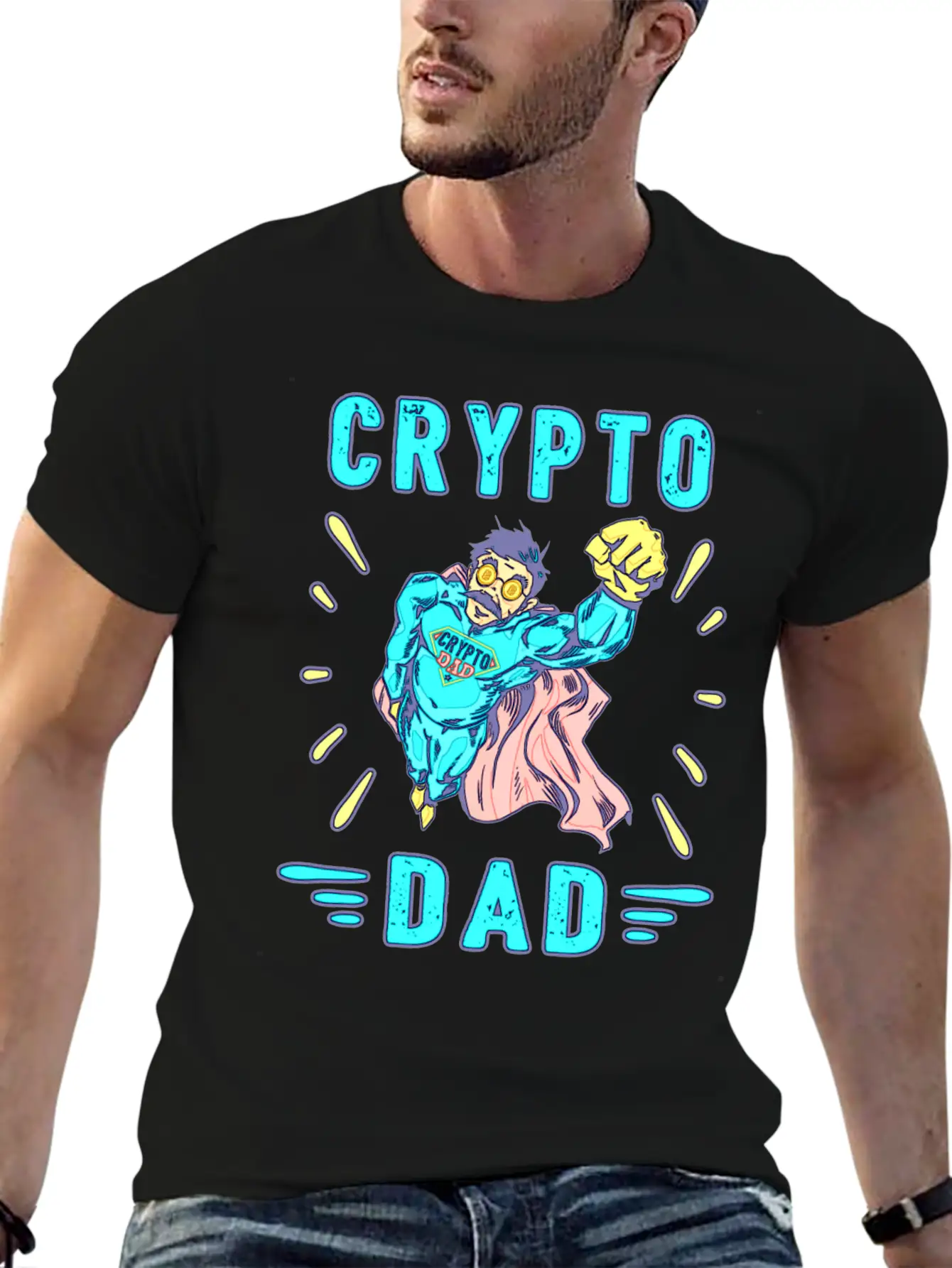 Bitcoin Crypto Father Dad Trader Crypto Soft Cotton Short Sleeve Tee ¨C Unisex Wardrobe Staple