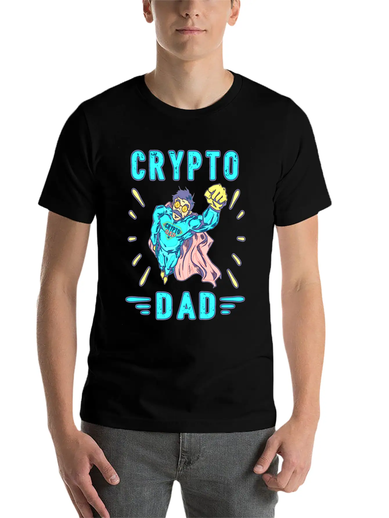Bitcoin Crypto Father Dad Trader Crypto Soft Cotton Short Sleeve Tee ¨C Unisex Wardrobe Staple