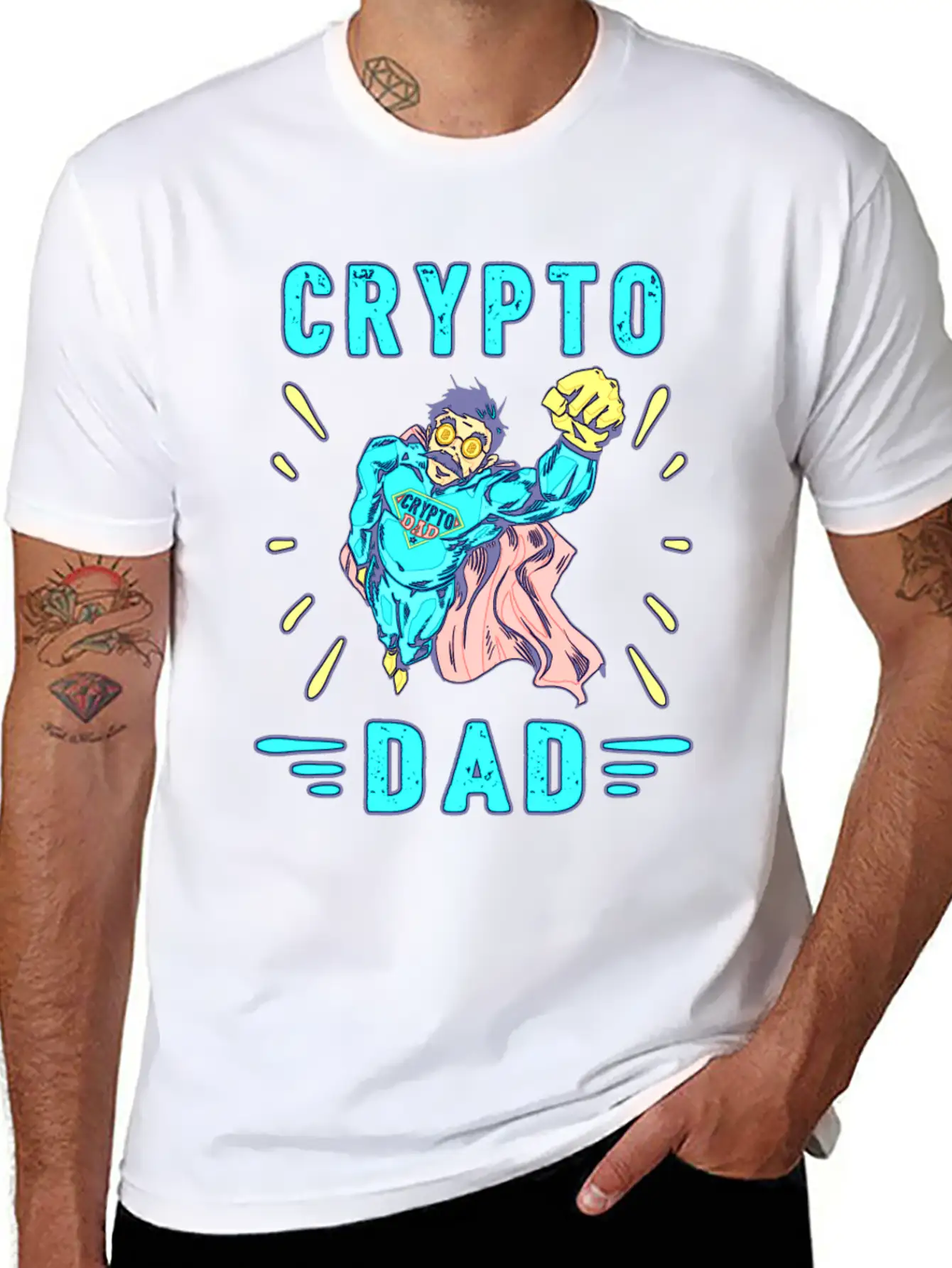 Bitcoin Crypto Father Dad Trader Crypto Soft Cotton Short Sleeve Tee ¨C Unisex Wardrobe Staple