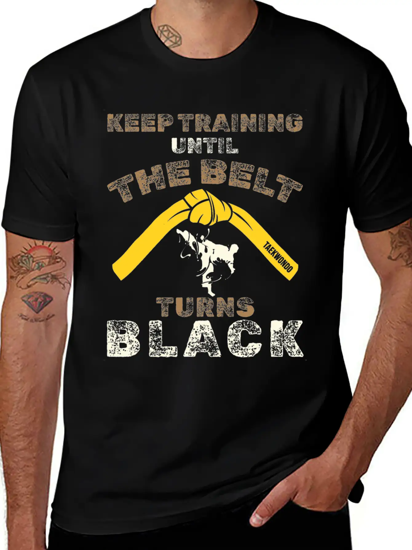 Black Belt: Stay Motivated Martial Arts Taekwondo Basic Graphic T-Shirt ¨C Daily Comfort In Soft Cotton