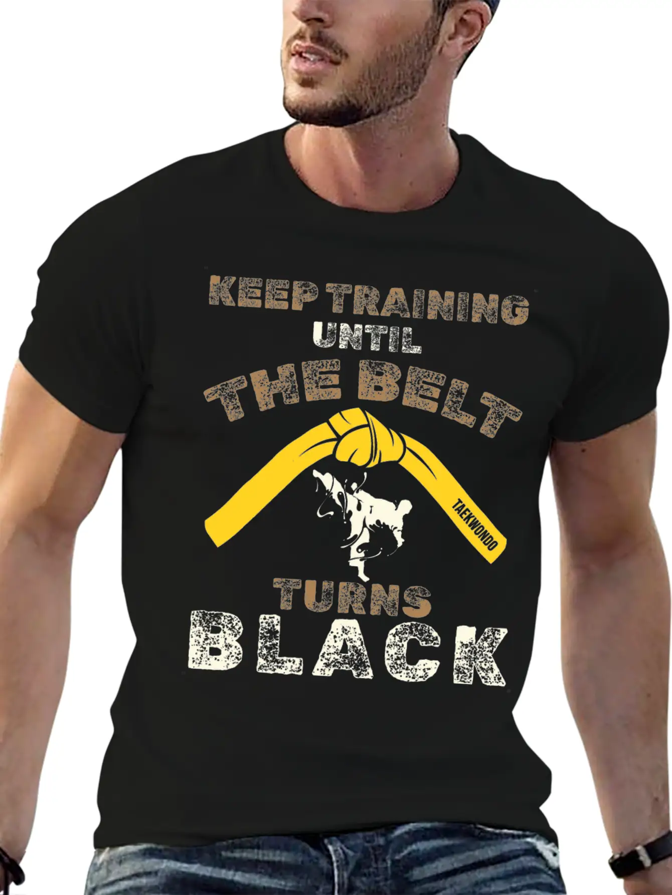 Black Belt: Stay Motivated Martial Arts Taekwondo Basic Graphic T-Shirt ¨C Daily Comfort In Soft Cotton