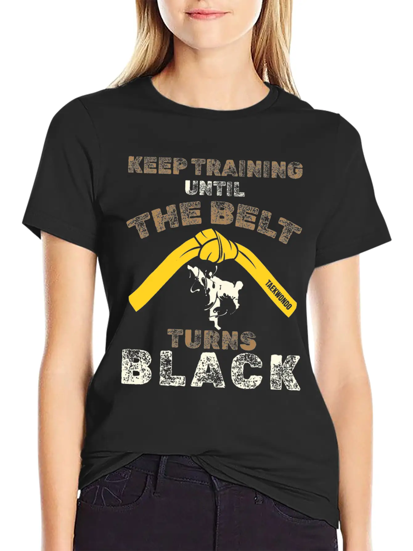 Black Belt: Stay Motivated Martial Arts Taekwondo Basic Graphic T-Shirt ¨C Daily Comfort In Soft Cotton