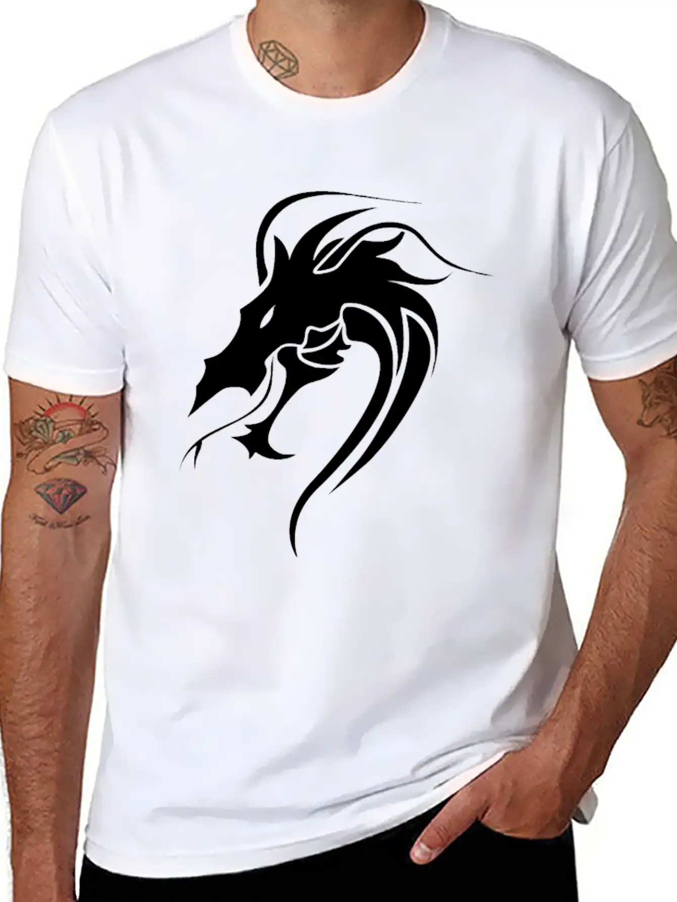 Black Dragon Funny Tshirt Essential Cotton Tee For Daily Outfits ¨C Unisex Style