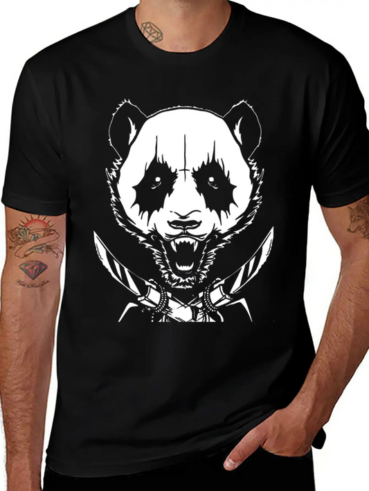 Black Metal Panda Soft Cotton Short Sleeve Tee ¨C Unisex Wardrobe Staple