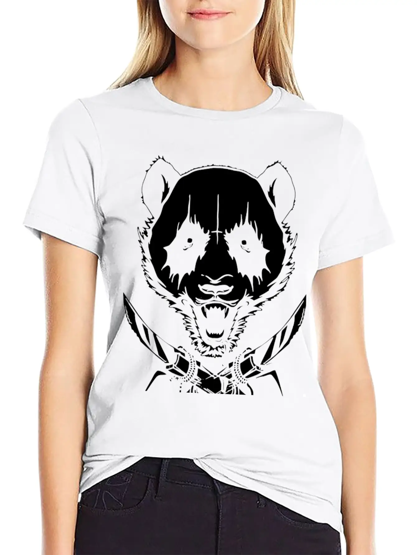 Black Metal Panda Soft Cotton Short Sleeve Tee ¨C Unisex Wardrobe Staple