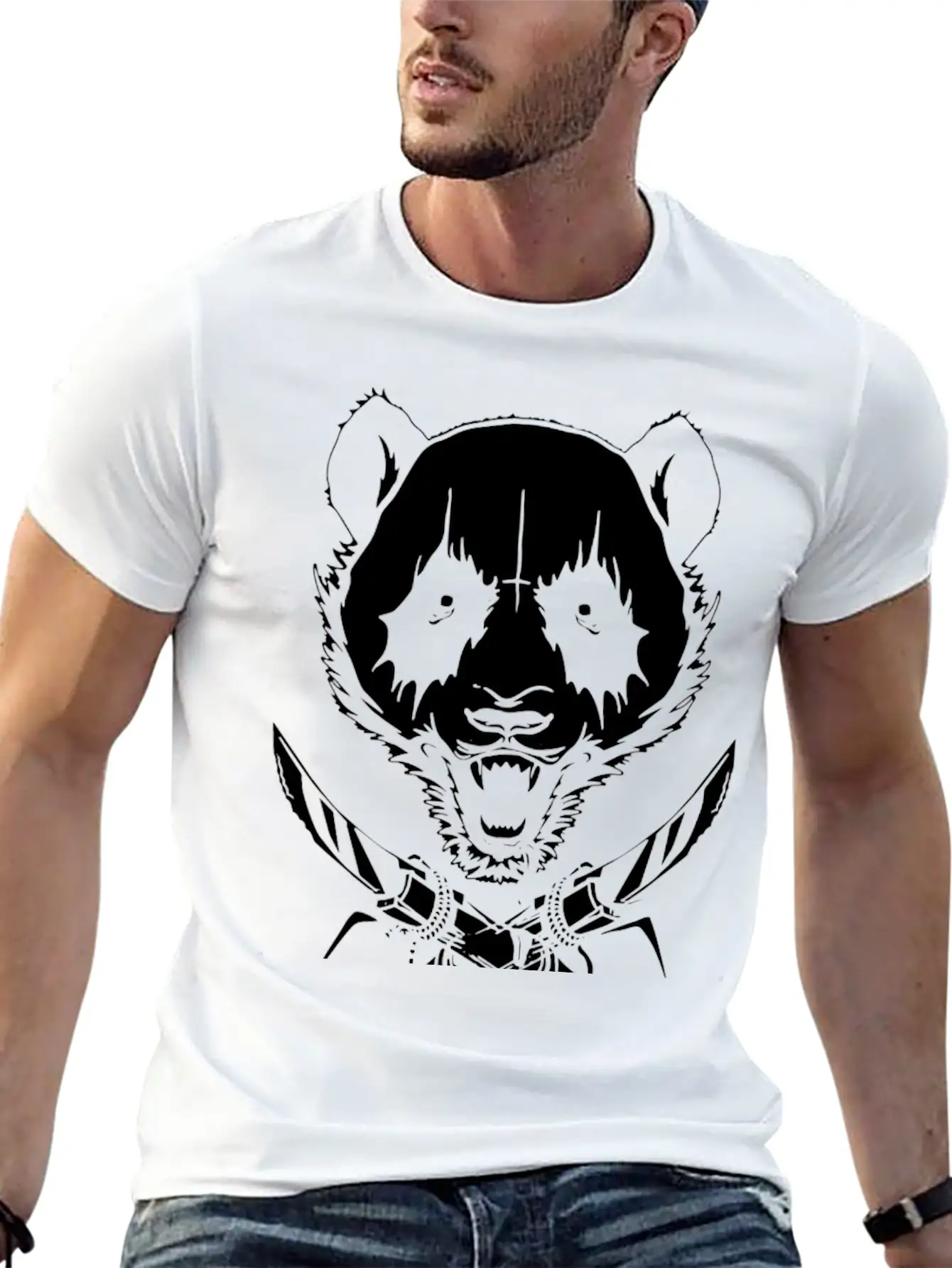 Black Metal Panda Soft Cotton Short Sleeve Tee ¨C Unisex Wardrobe Staple