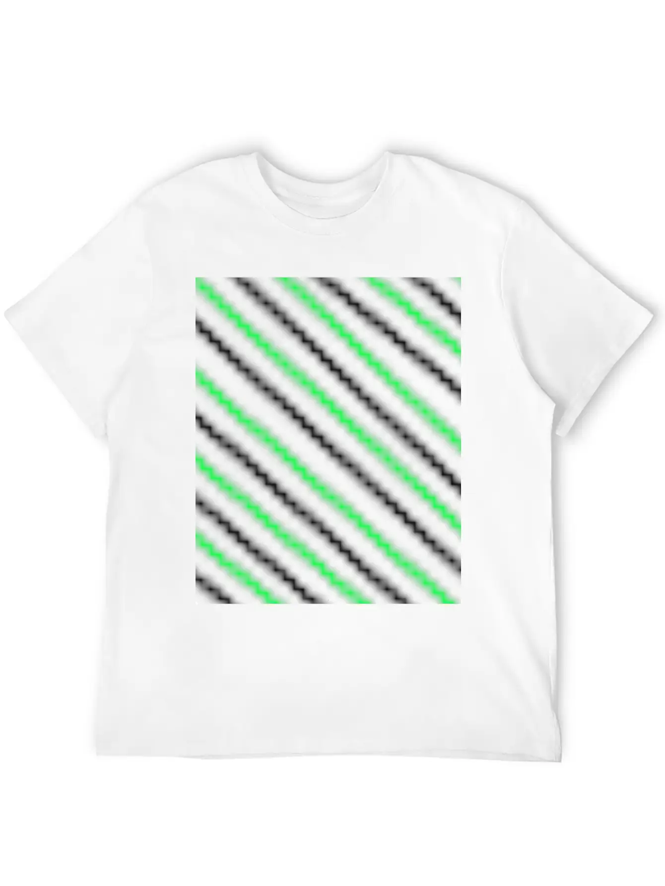 Black Neon Green Pattern Essential Cotton Tee For Daily Outfits ¨C Unisex Style