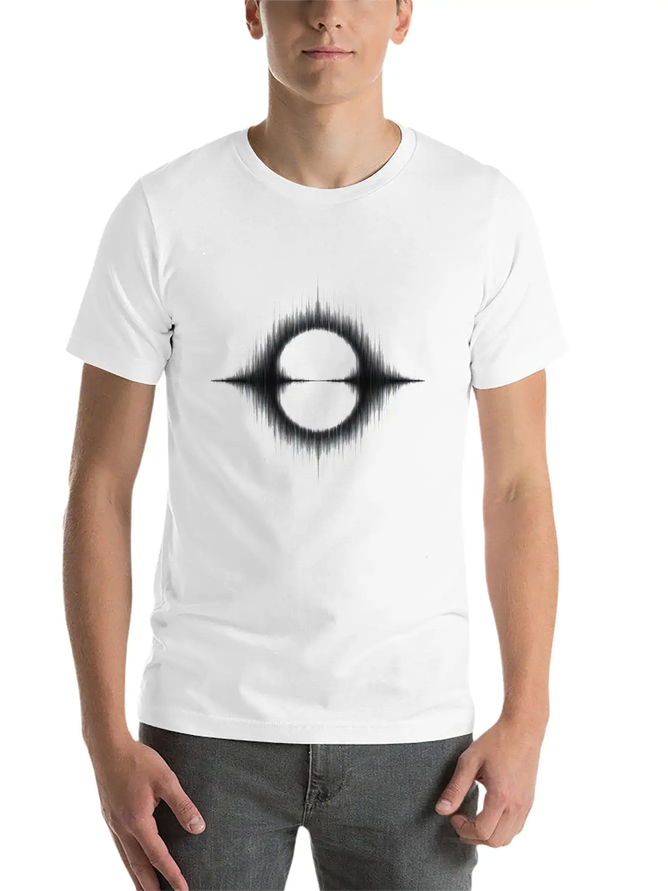 Blackhole Sound Wave Essential Cotton Tee For Daily Outfits ¨C Unisex Style