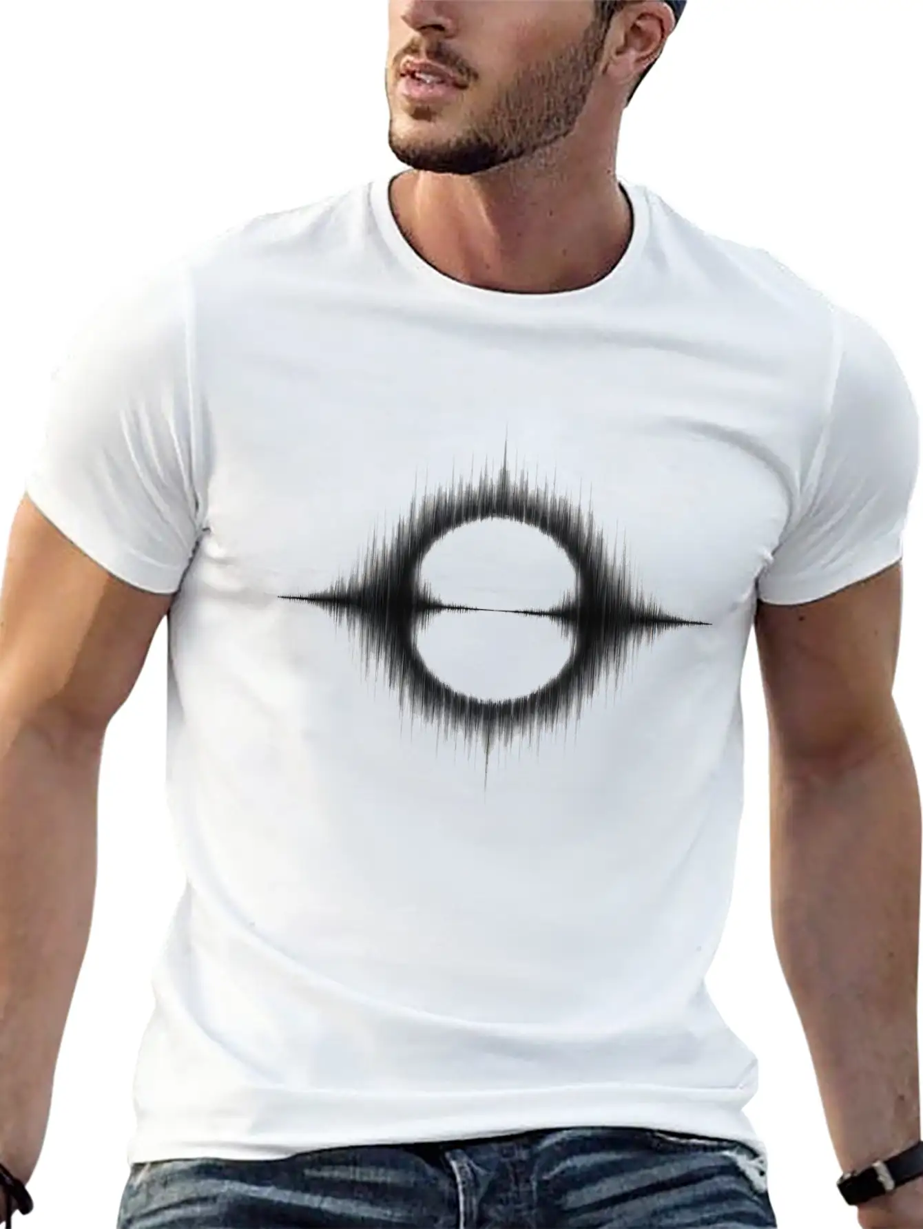 Blackhole Sound Wave Essential Cotton Tee For Daily Outfits ¨C Unisex Style
