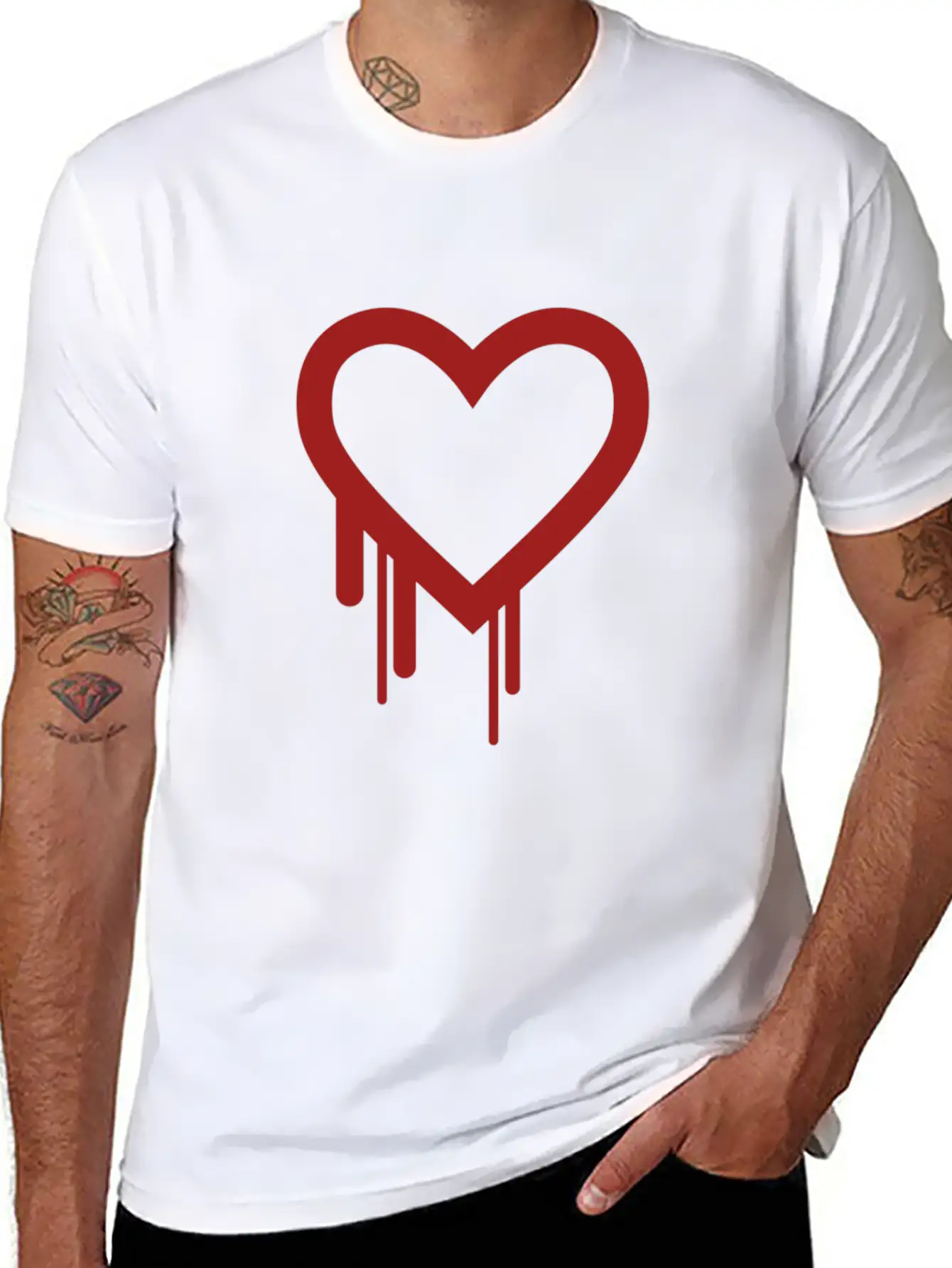 Bleeding Heart. Essential Cotton Tee For Daily Outfits ¨C Unisex Style