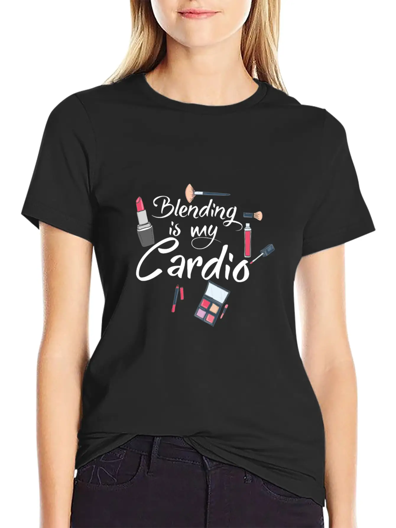 Blending Is My Cardio Makeup Artist Funny Beautici Soft Cotton Short Sleeve Tee ¨C Unisex Wardrobe Staple