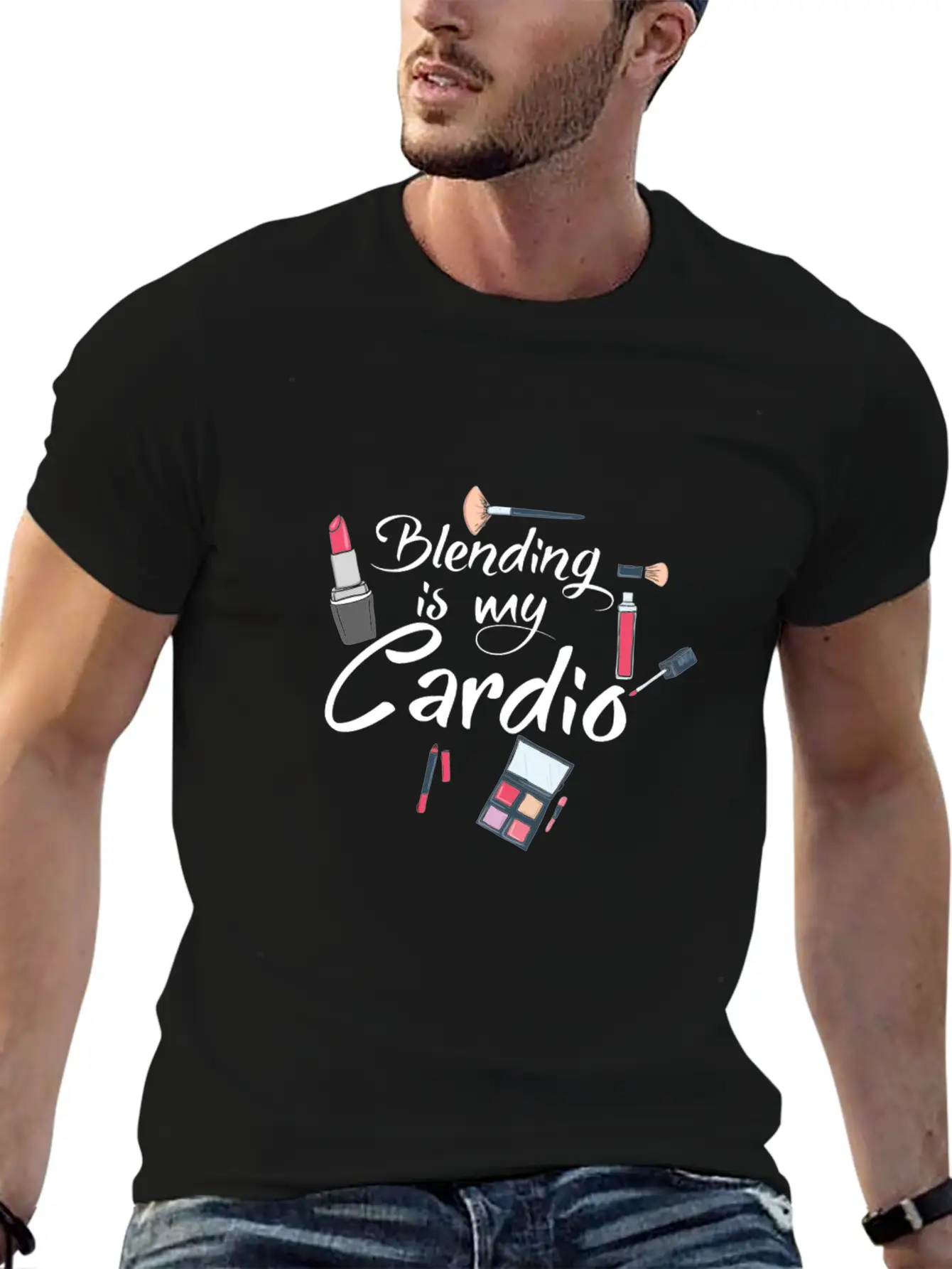 Blending Is My Cardio Makeup Artist Funny Beautici Soft Cotton Short Sleeve Tee ¨C Unisex Wardrobe Staple