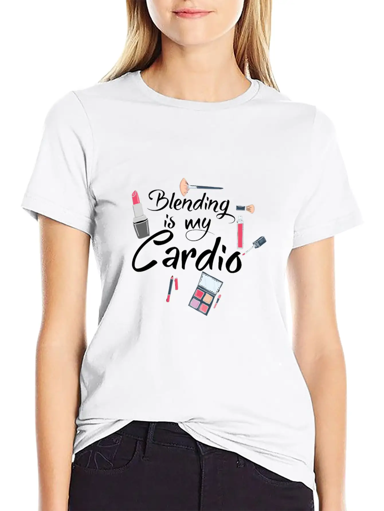 Blending Is My Cardio Makeup Artist Funny Beautici Soft Cotton Short Sleeve Tee ¨C Unisex Wardrobe Staple