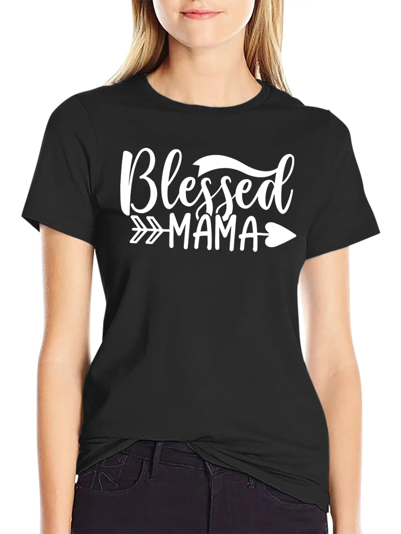 Blessed Mama Basic Graphic T-Shirt ¨C Daily Comfort In Soft Cotton