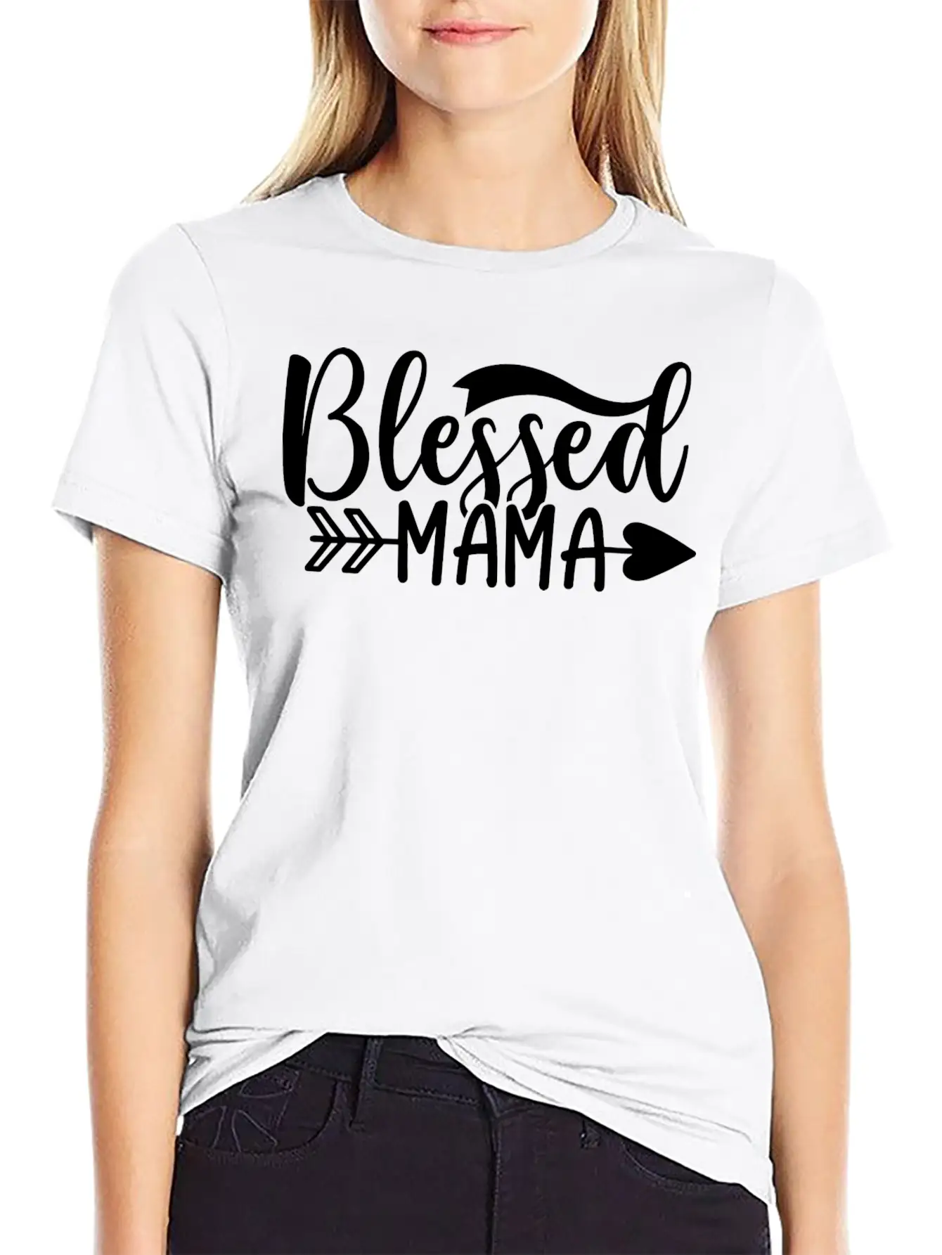 Blessed Mama Basic Graphic T-Shirt ¨C Daily Comfort In Soft Cotton