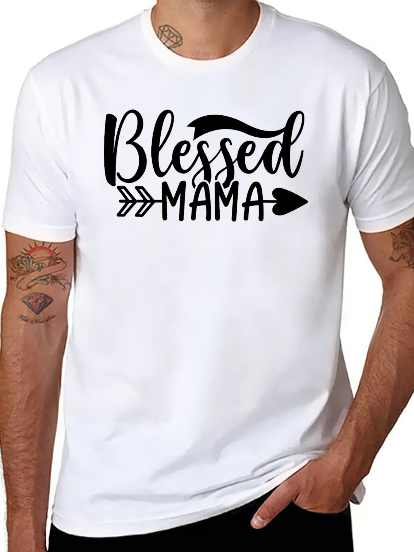 Blessed Mama Basic Graphic T-Shirt ¨C Daily Comfort In Soft Cotton