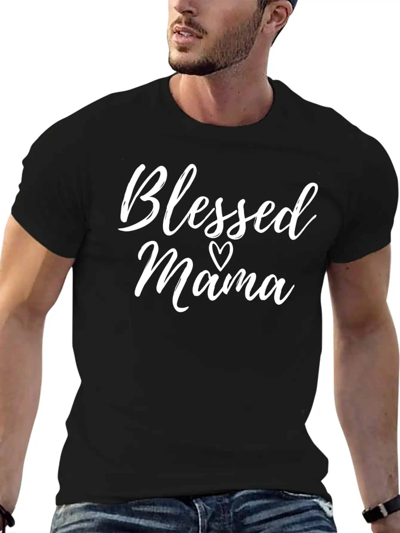 Blessed Mama White Essential Cotton Tee For Daily Outfits ¨C Unisex Style